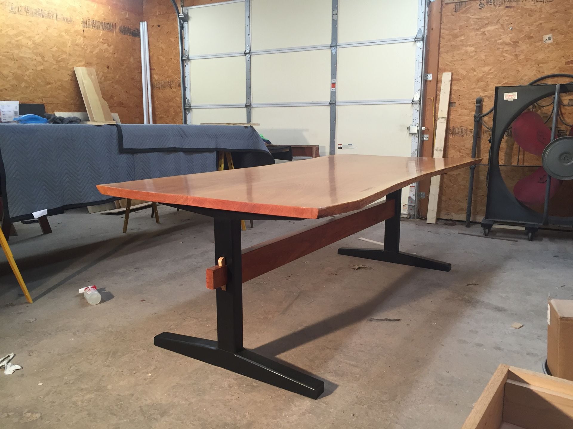 Live Edge Cherry Table With Maple And Cherry Base 2