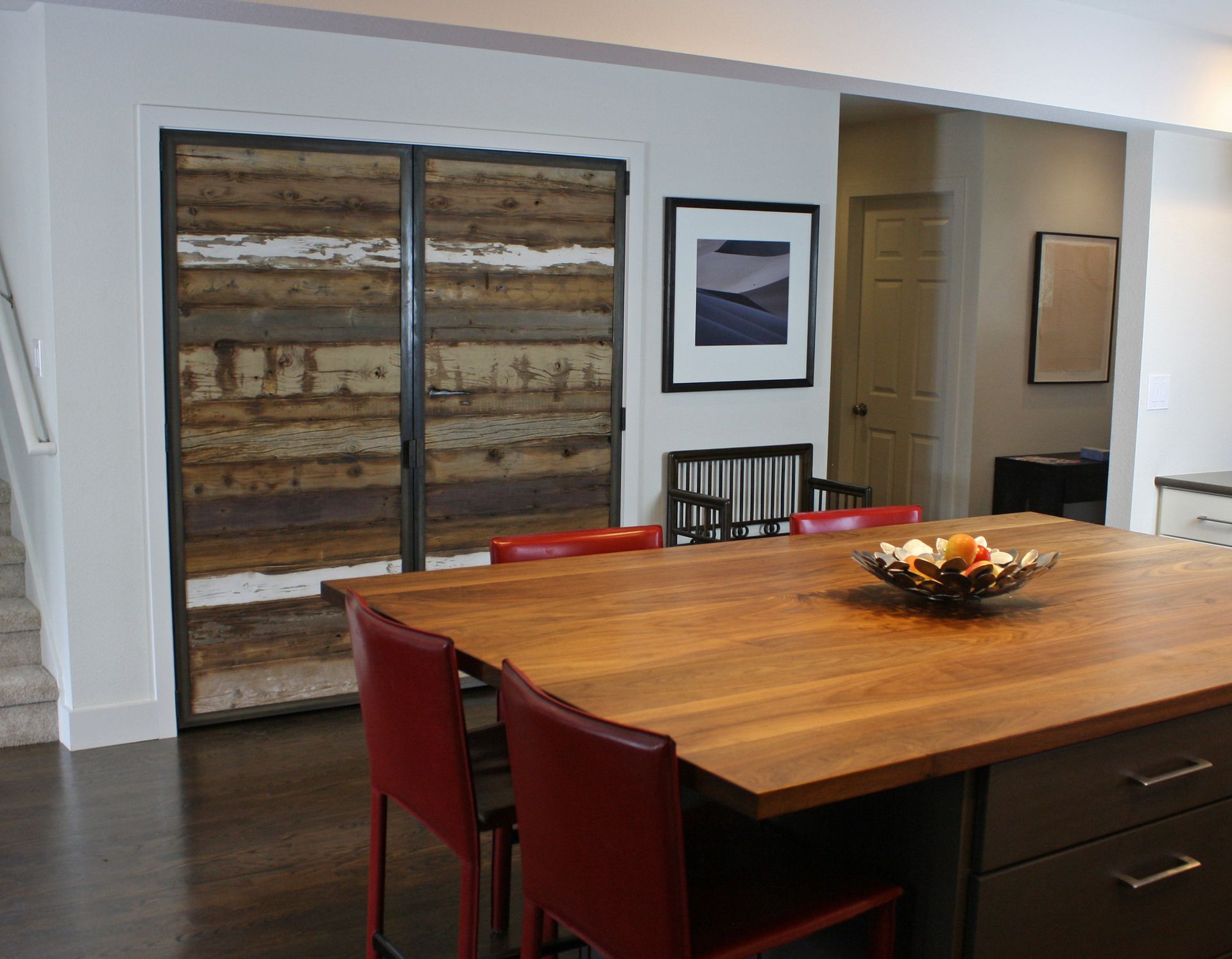 Industrial Reclaimed Barn Doors On Steel Track 5