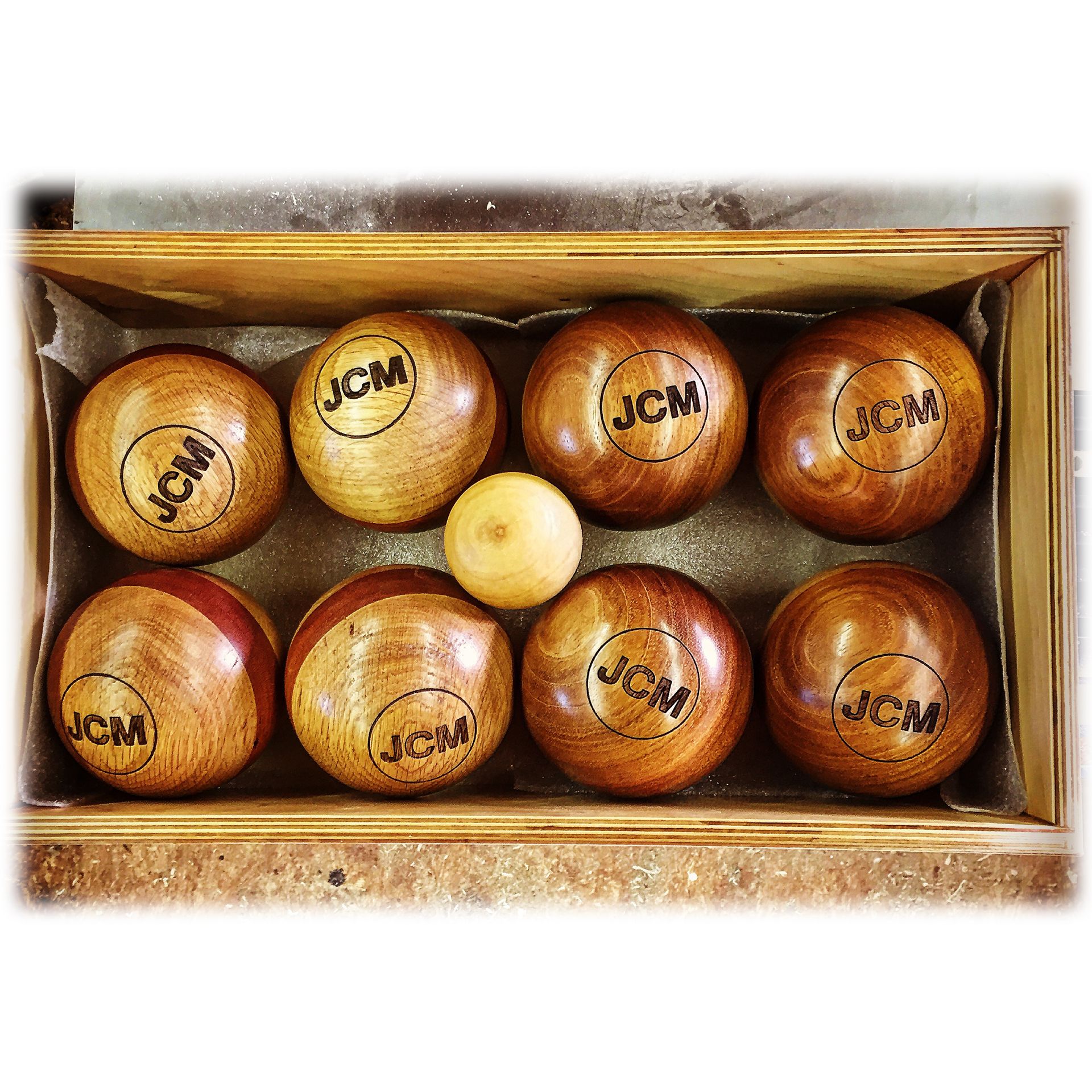 Bocce Sets With Contrasting Woods 2 