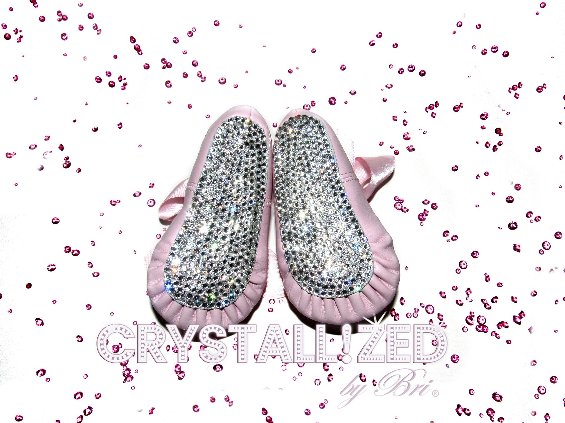 Crystallized Baby Booties Baptism Girls Crib Shoes Bling European Crystals 2