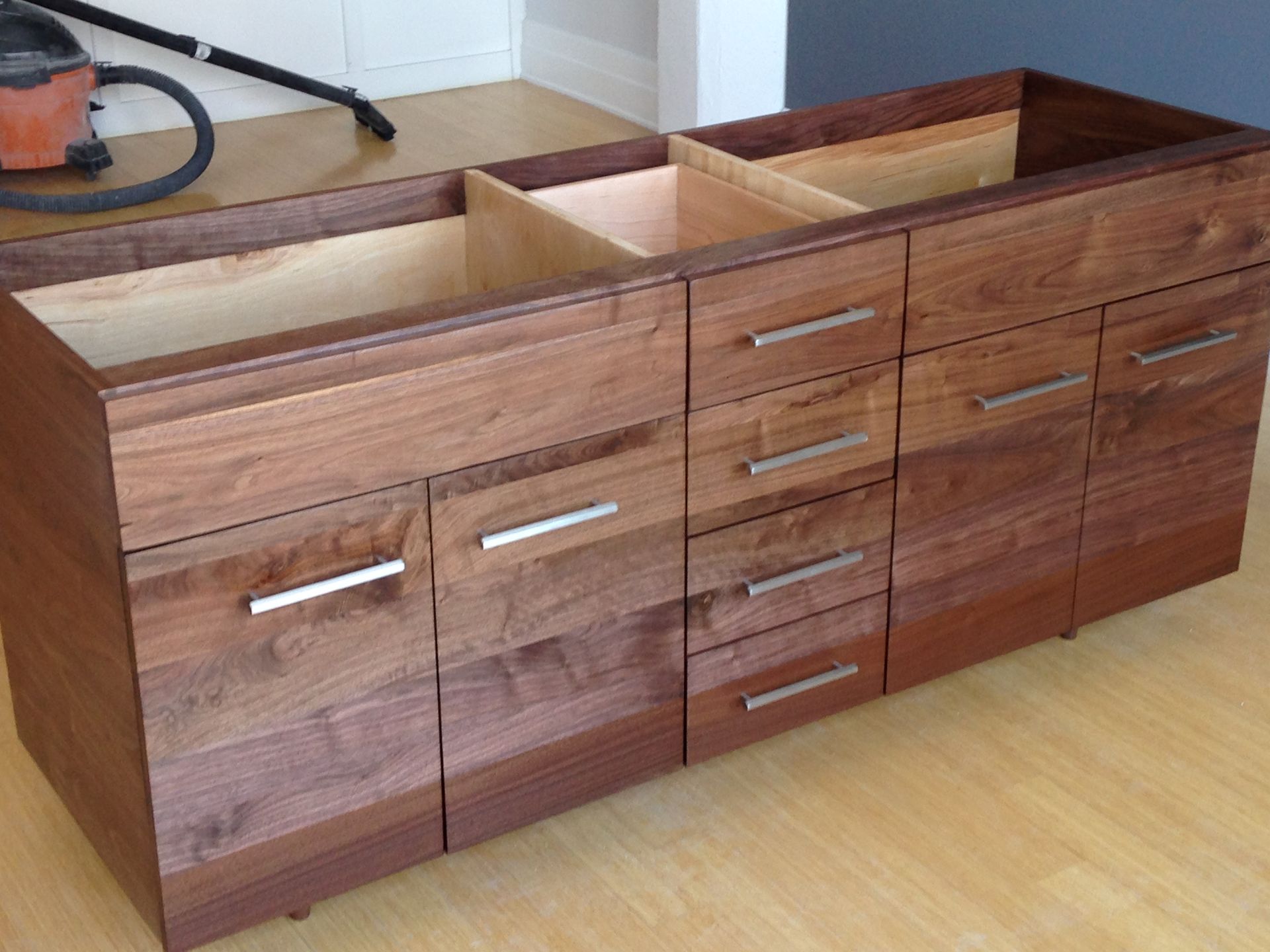 Solid Walnut Double Vanity With Turned Legs 2