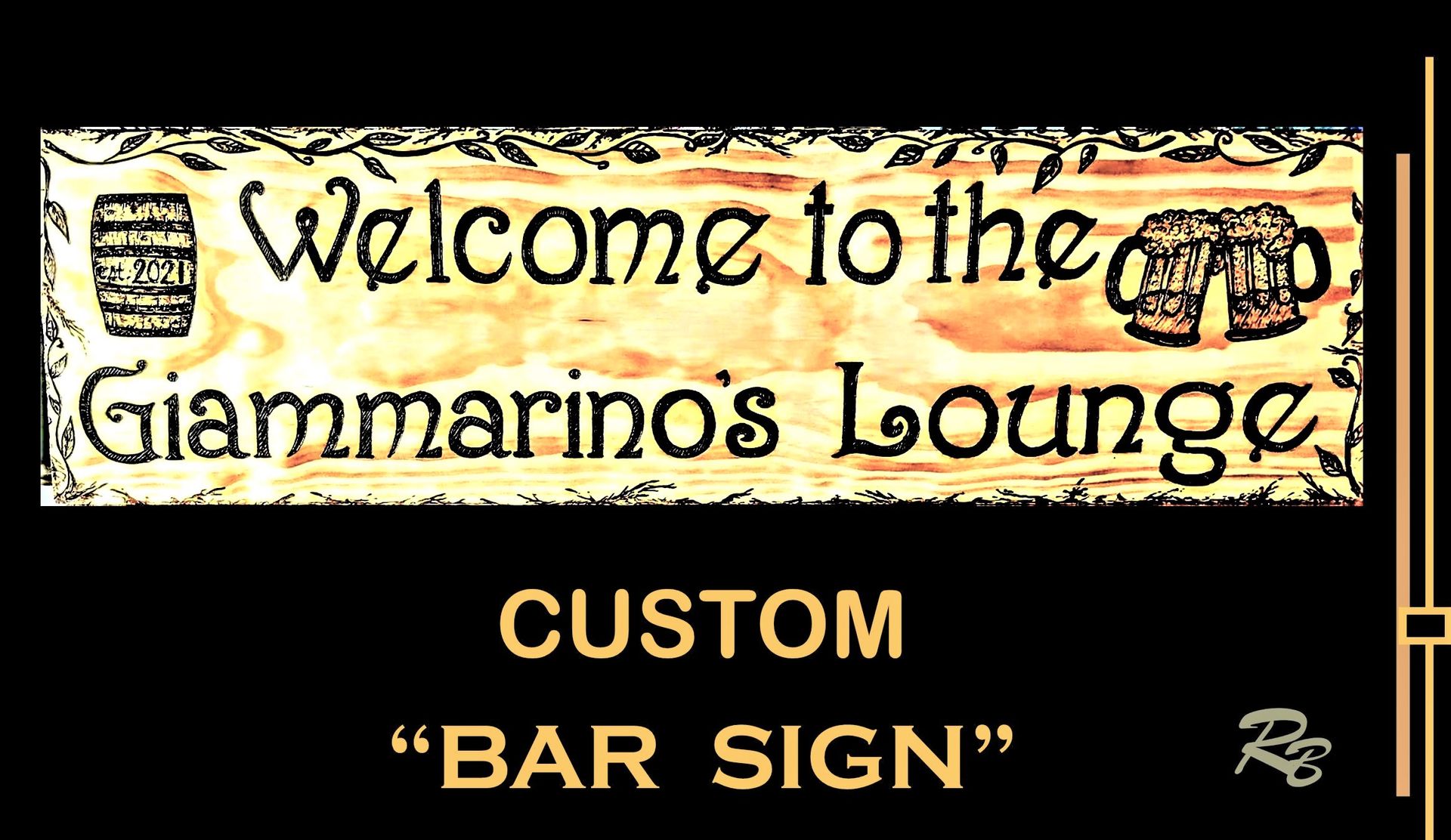 Bar Sign, Pub Sign, Bar, Decor, Signs, Home Bar, Lounge, 3 