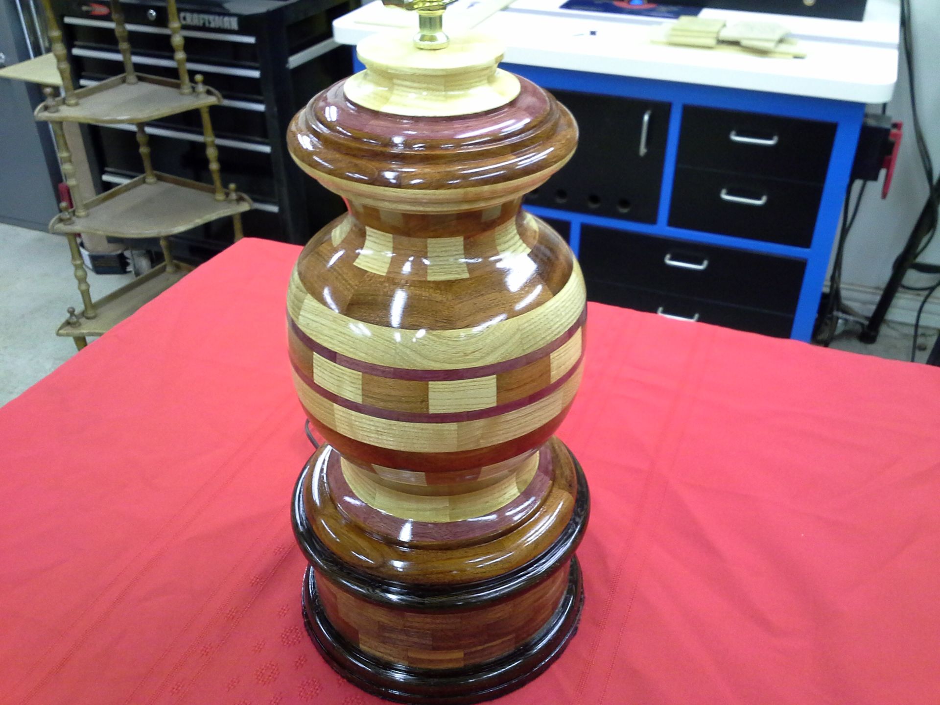 Woodturned Table Lamp 5