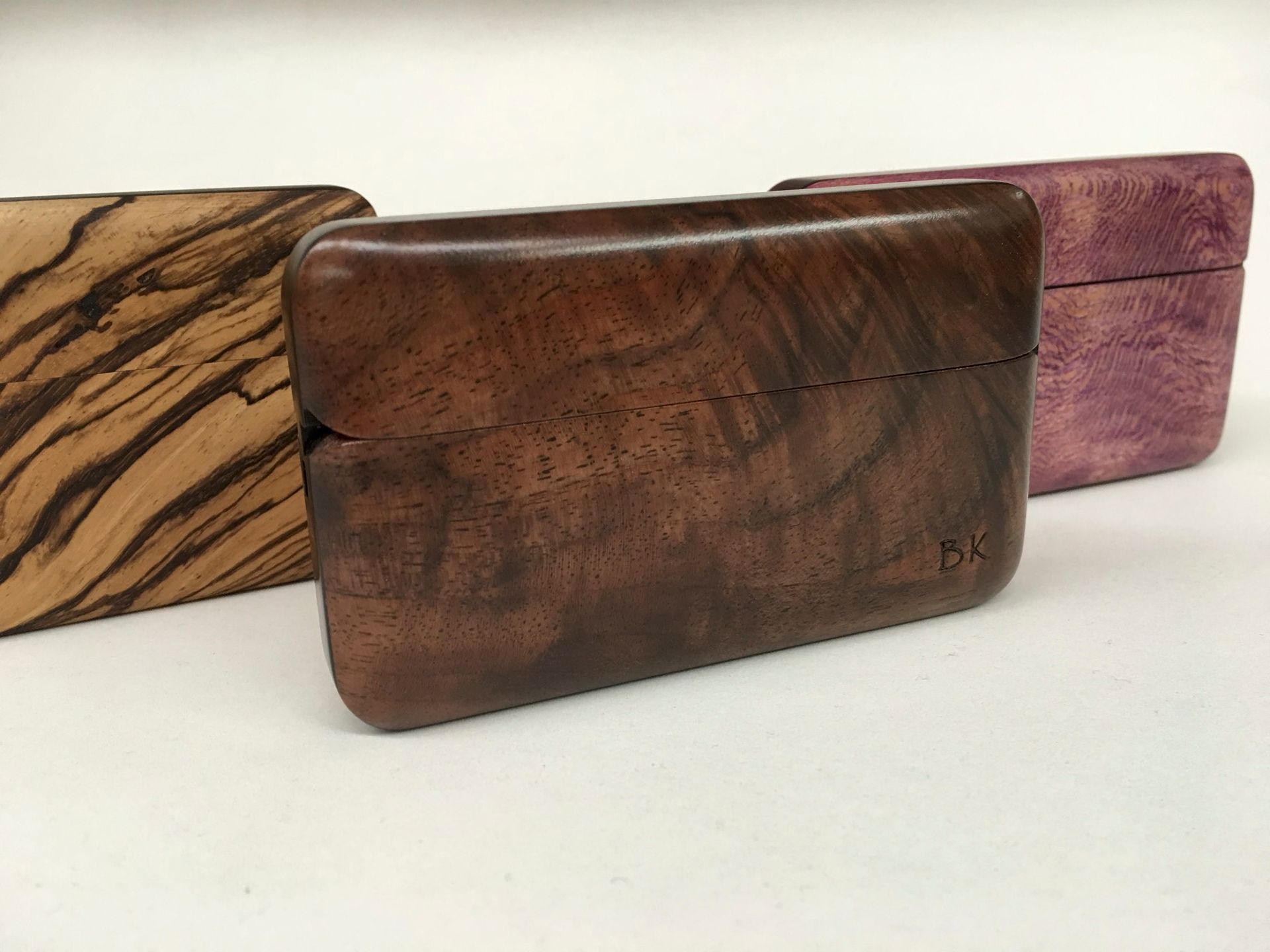 Wood Wallet And Business Card Case