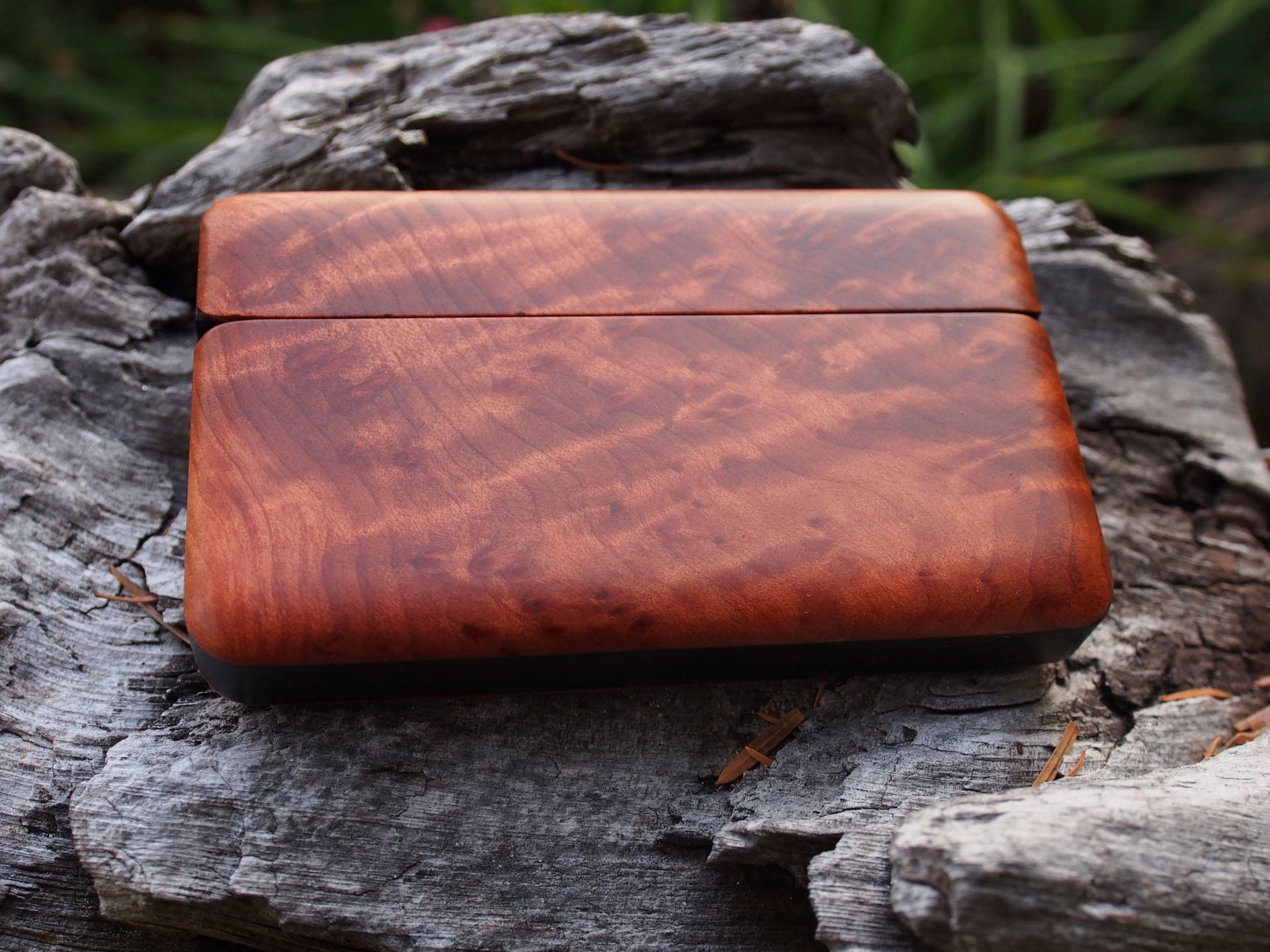 Wood Wallet And Business Card Case