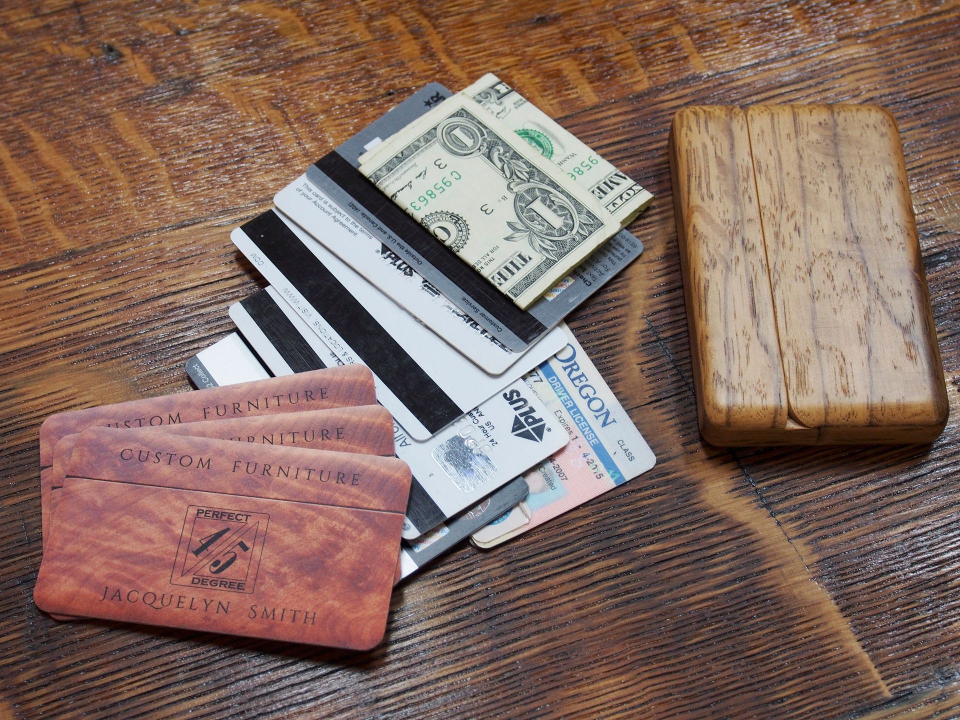 Wood Wallet And Business Card Holder 5 