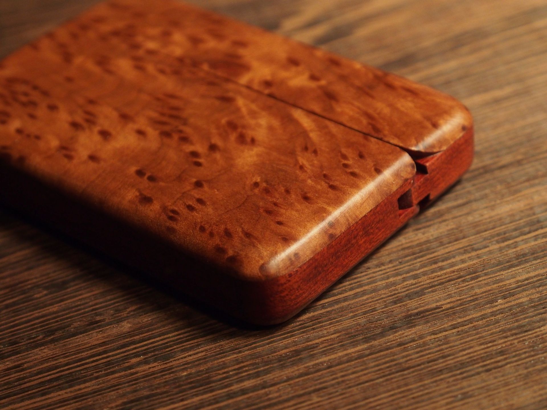 Redwood Burl Wallet And Business Card Holder 4 