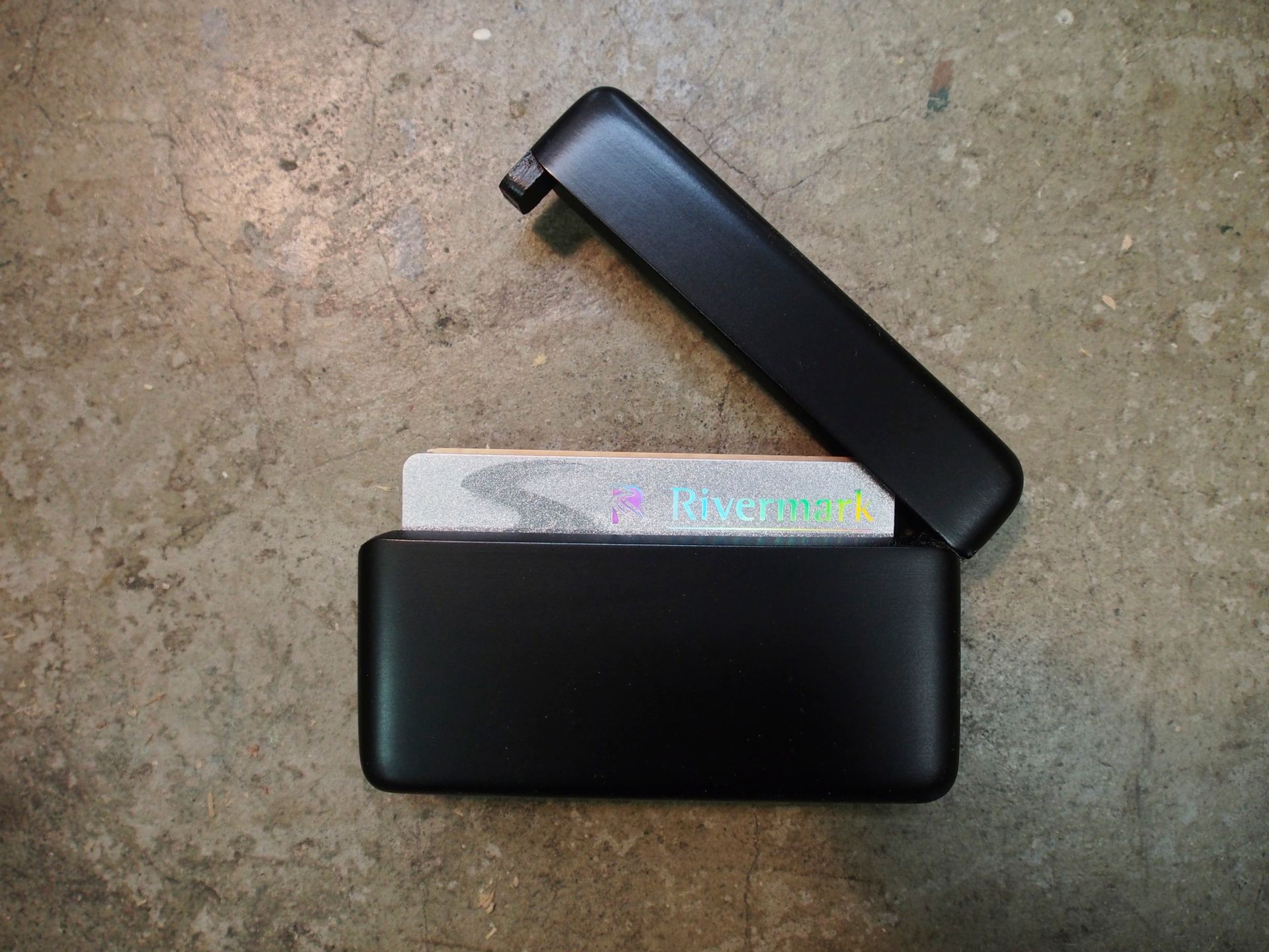 Ebony Wood Wallet And Business Card Case 3 