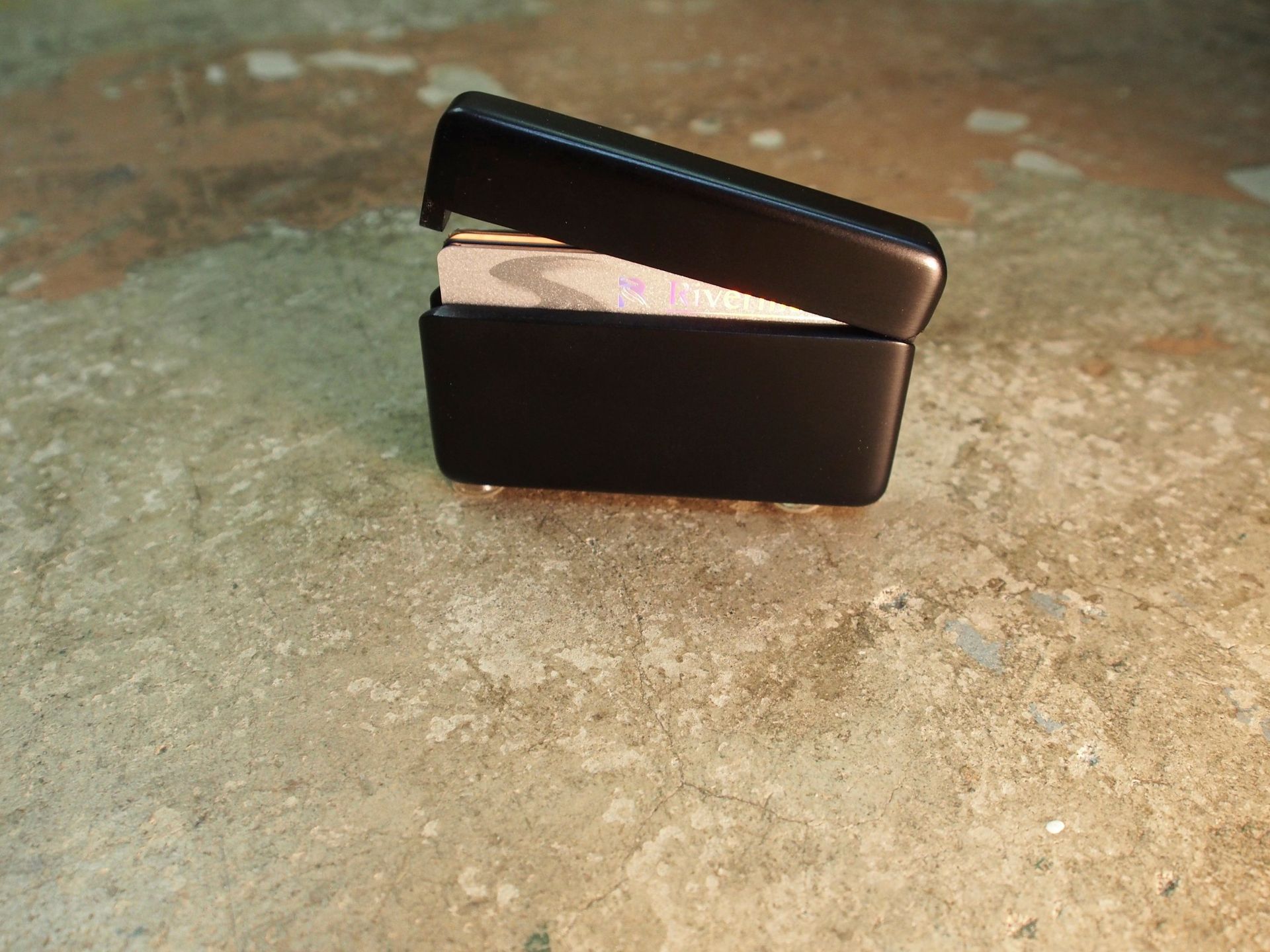 Ebony Wood Wallet And Business Card Case 2 
