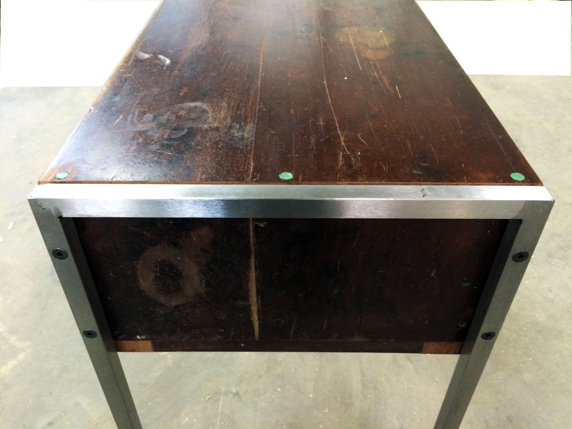 Reclaimed Wood And Steel Nightstand 4
