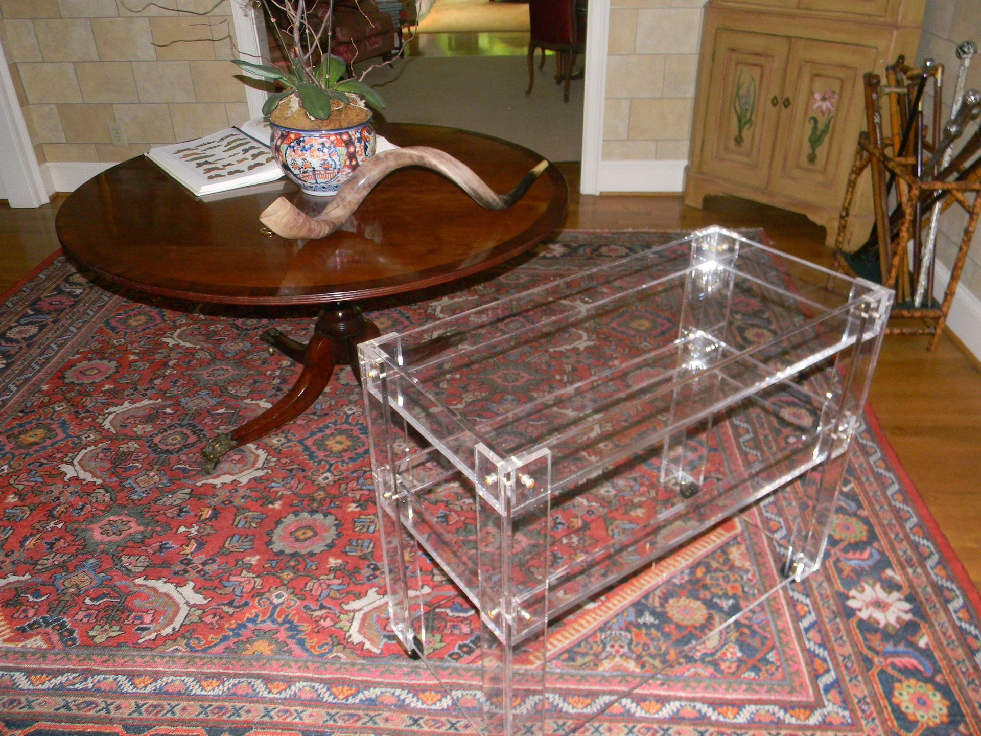 Lucite/Acrylic Bar Cart -Drink Cart - Hand Crafted , Made To Order 5