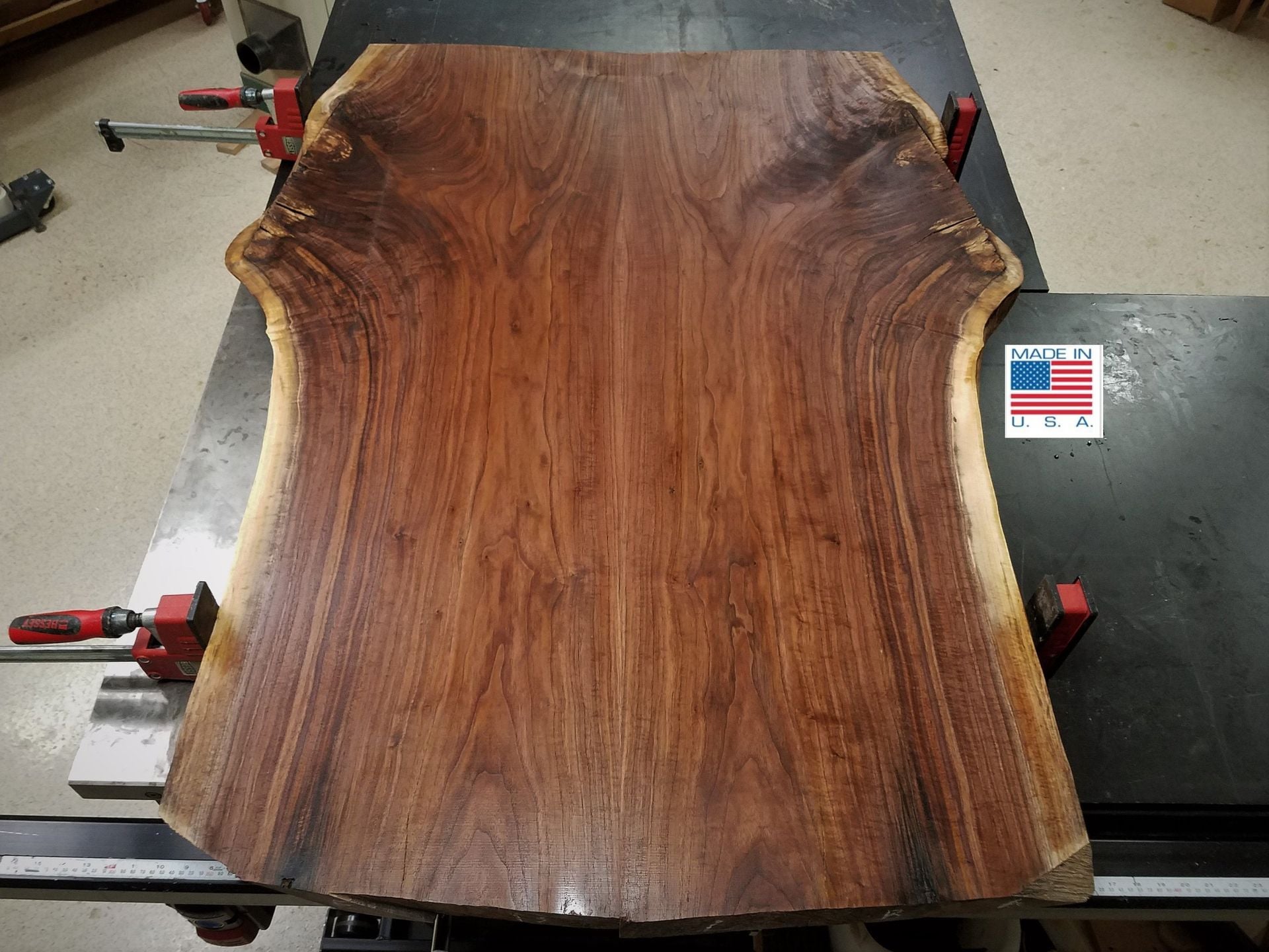 Live Edge Black Walnut Slab Wood Finished Table Top