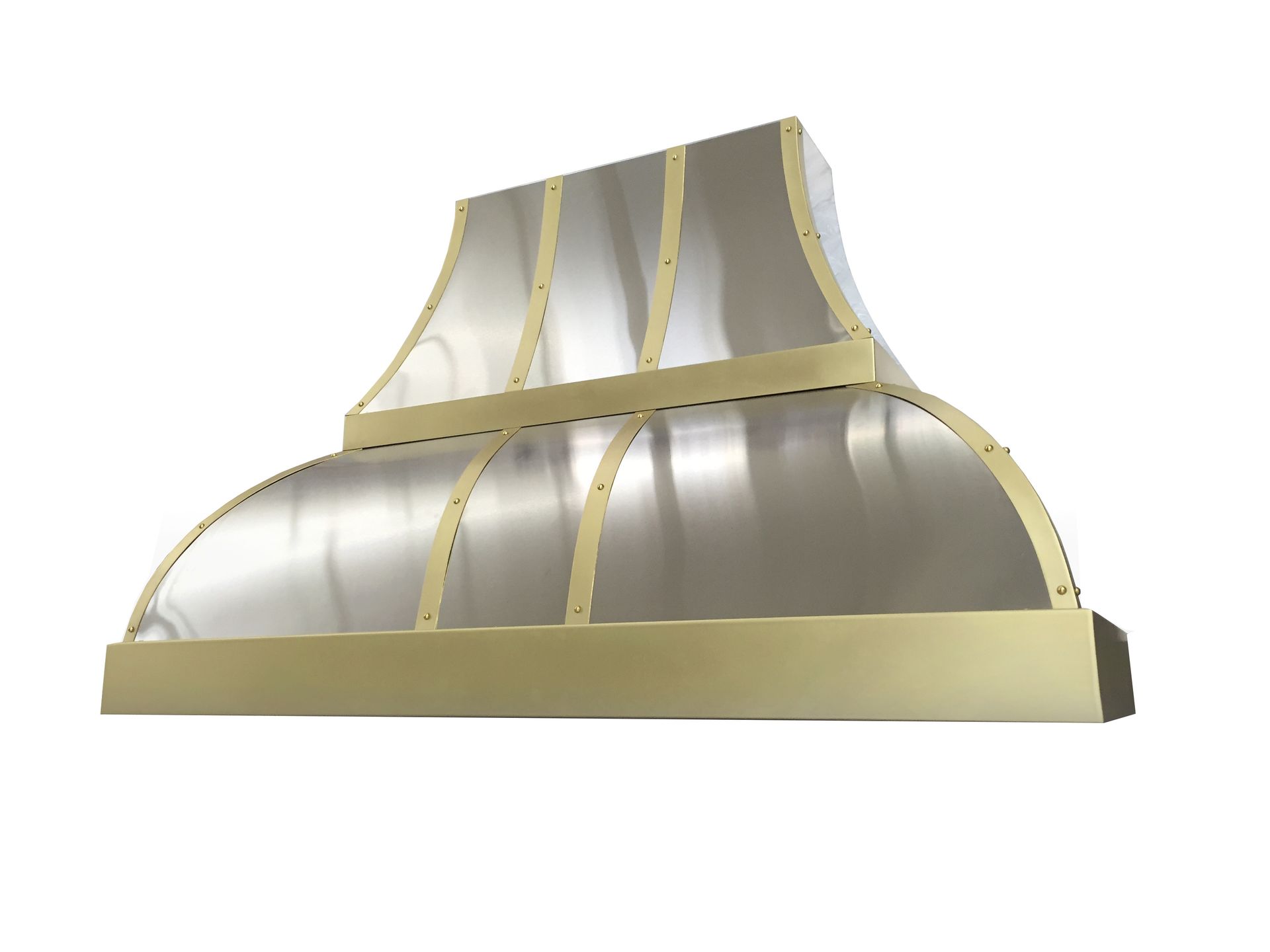 #27 Custom Stainless Steel Range Hood With Straps Double Decker