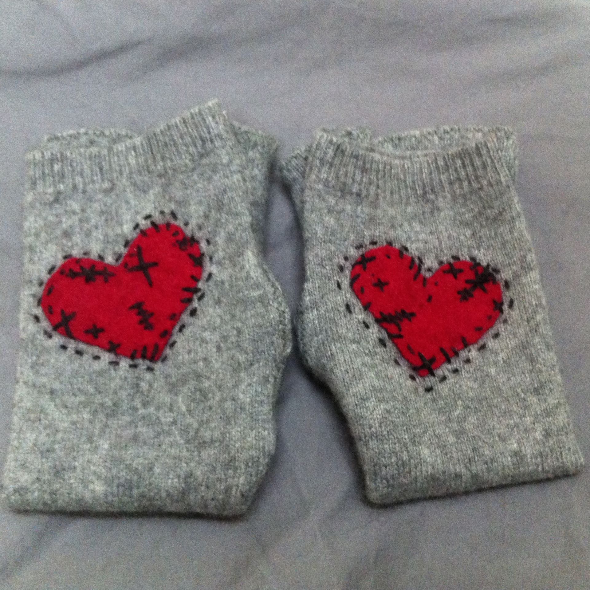 Upcycled Cashmere Fingerless Gloves 3