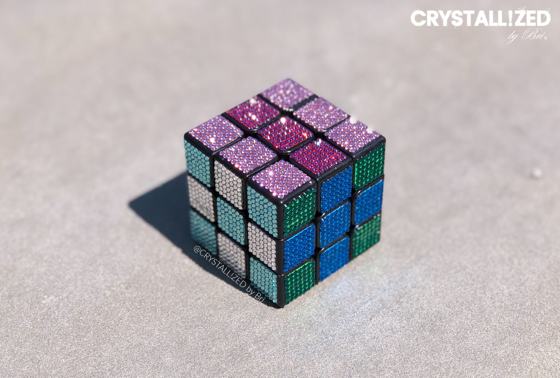 Crystallized Rubik's Cube Bling Genuine European Crystals Bedazzled Game 5