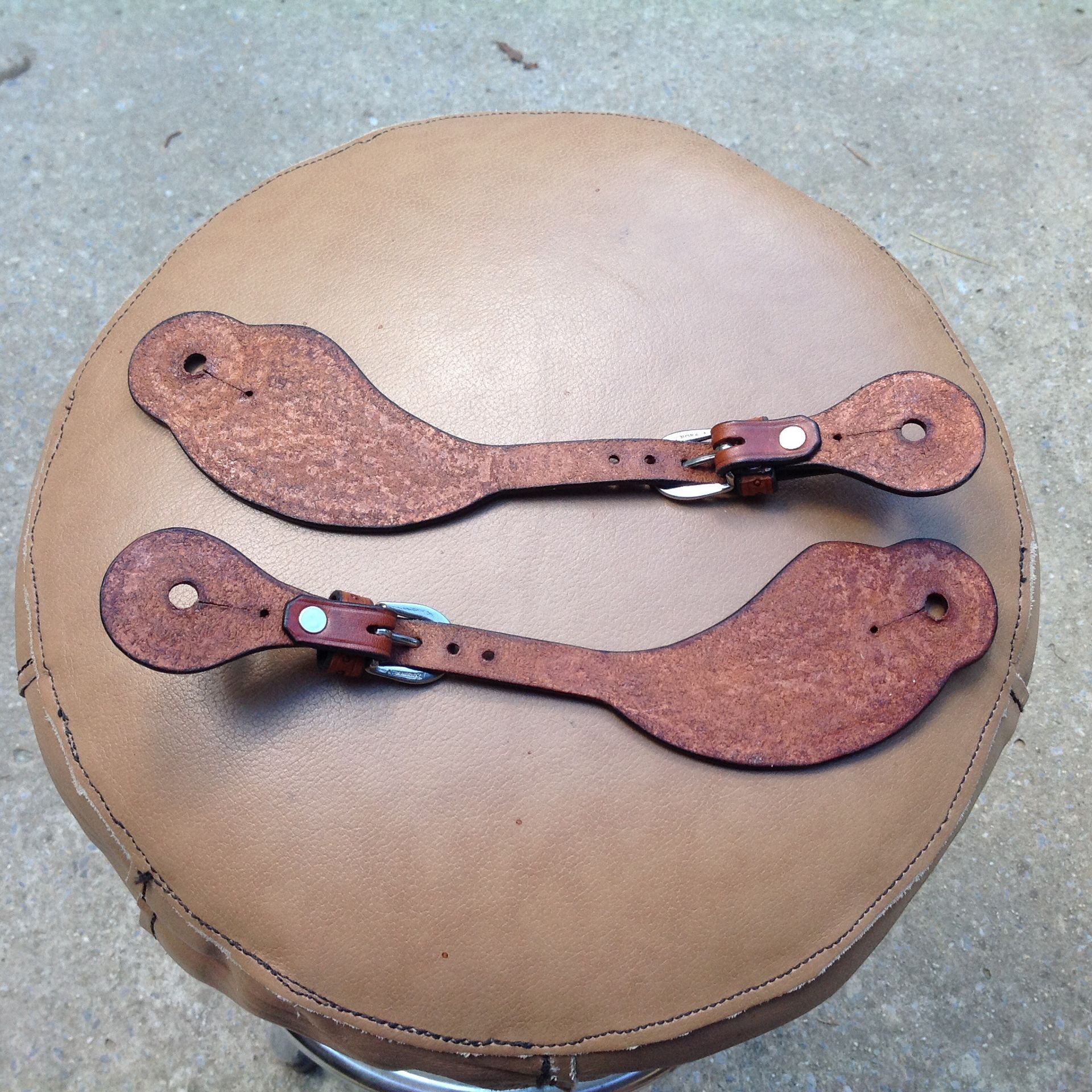 Custom Handcrafted Spur Straps 4 