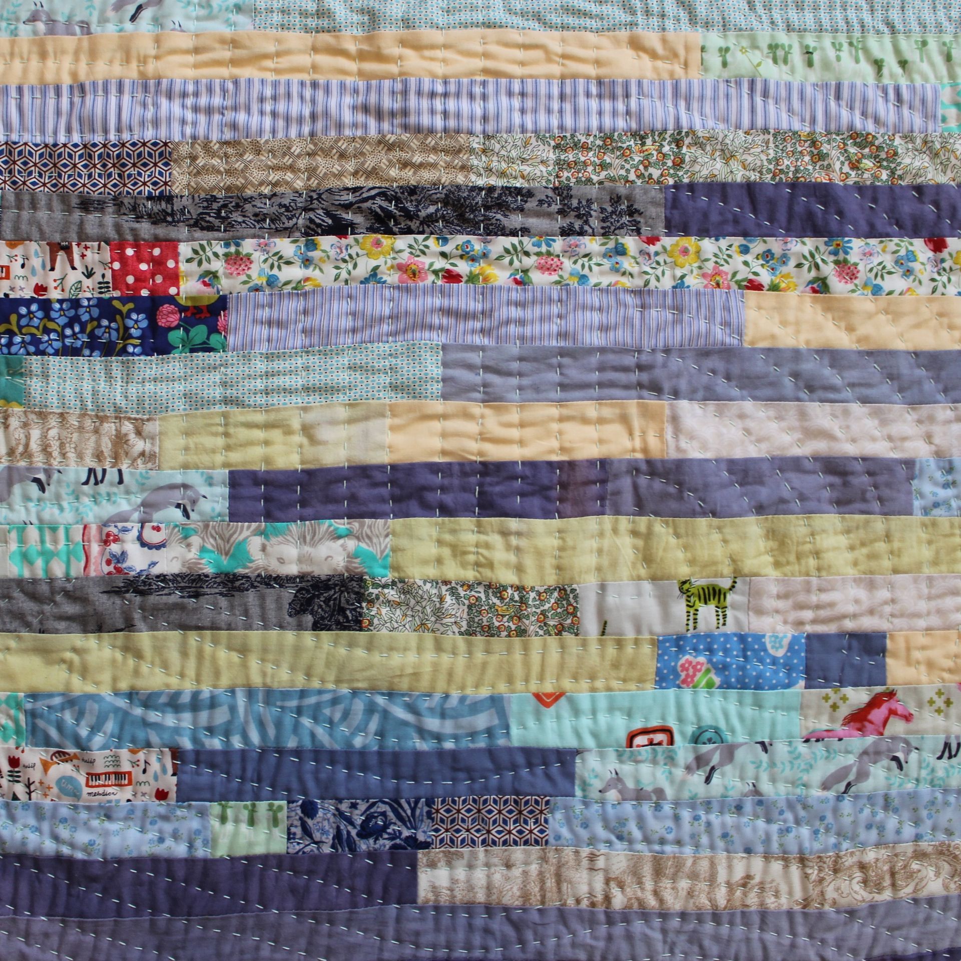 Baby Quilt, Hand Quilted 2 