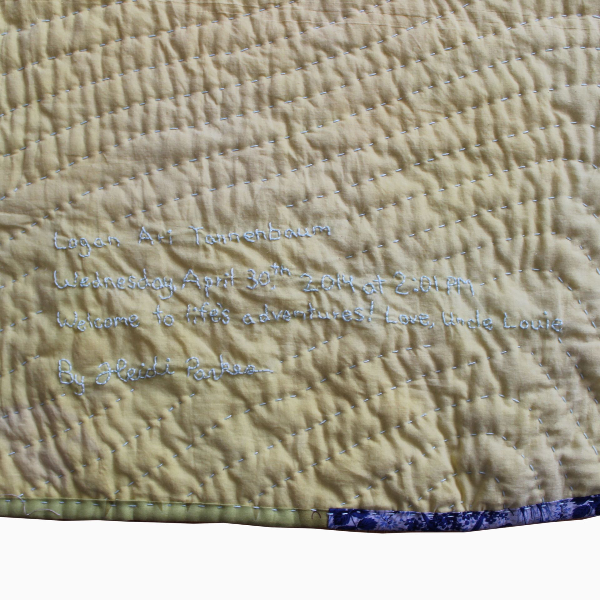 Baby Quilt, Hand Quilted 5 