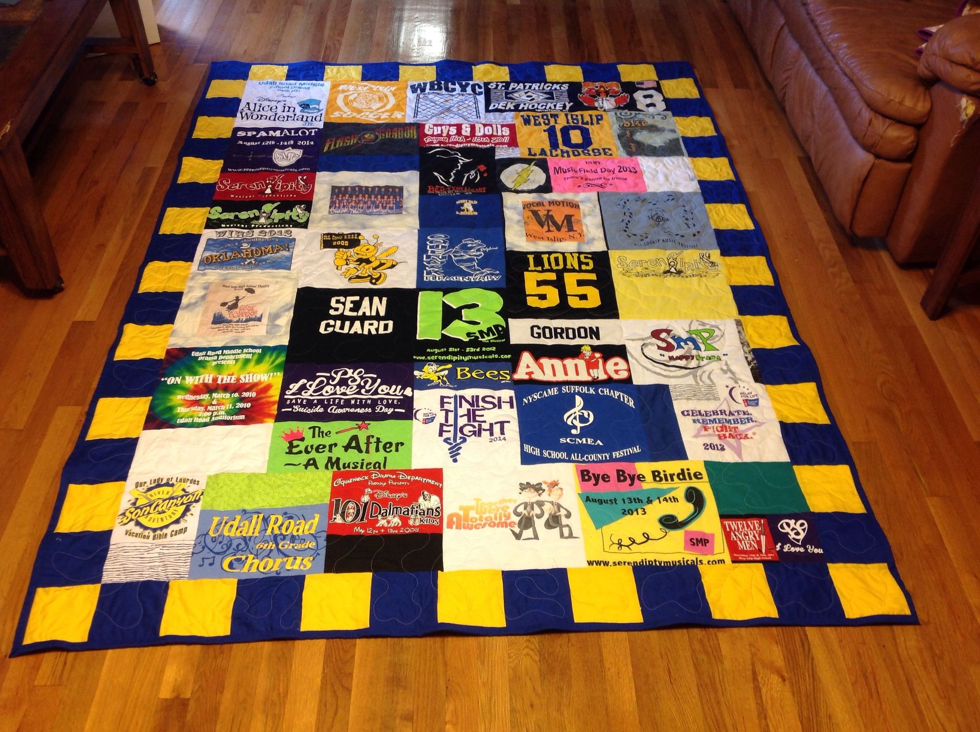 Custom Memory Tshirt And Photo Multi Sized Block Quilt