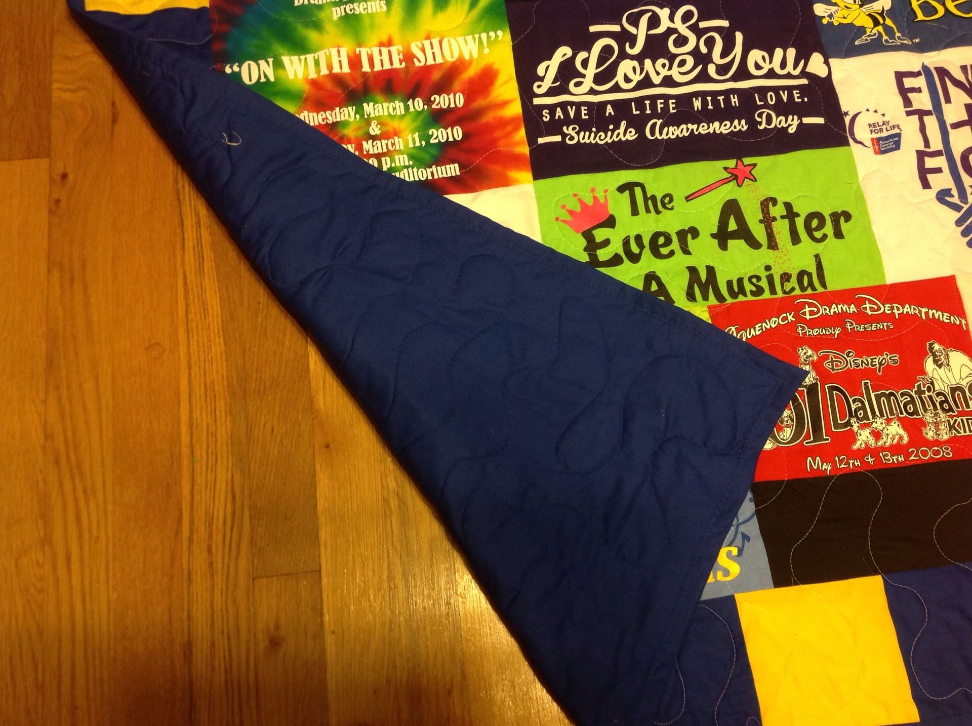 Custom Memory Tshirt And Photo Multi Sized Block Quilt 2