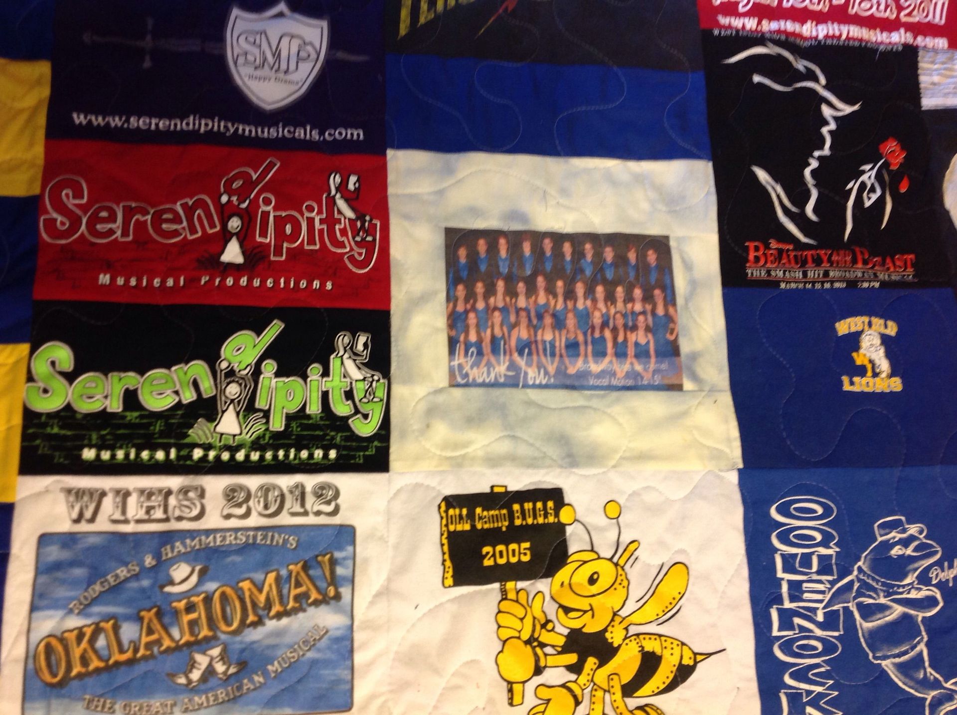 Custom Memory Tshirt And Photo Multi Sized Block Quilt 3