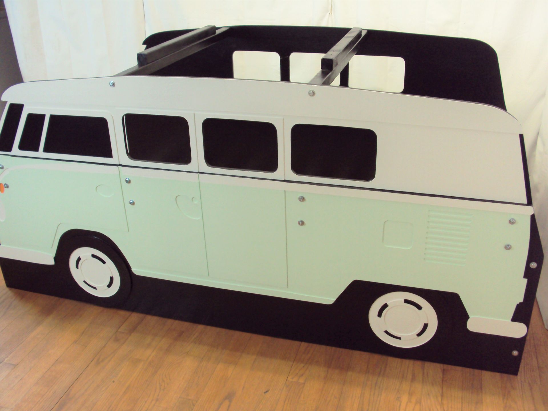Surfer Mini-Bus Twin Kids Bed Frame - Handcrafted - Themed Children's Bedroom Furniture 2 