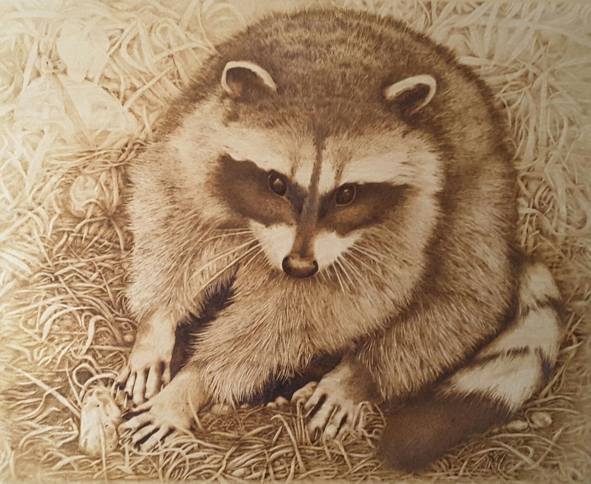 "Digging Up The Past" Pyrography (Wood Burning) 1