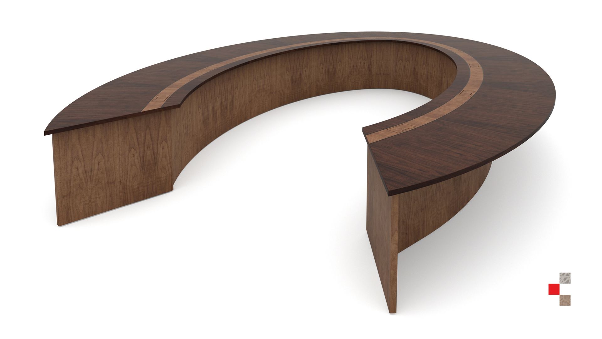 Custom Conference Table - Walnut Veneer  2 