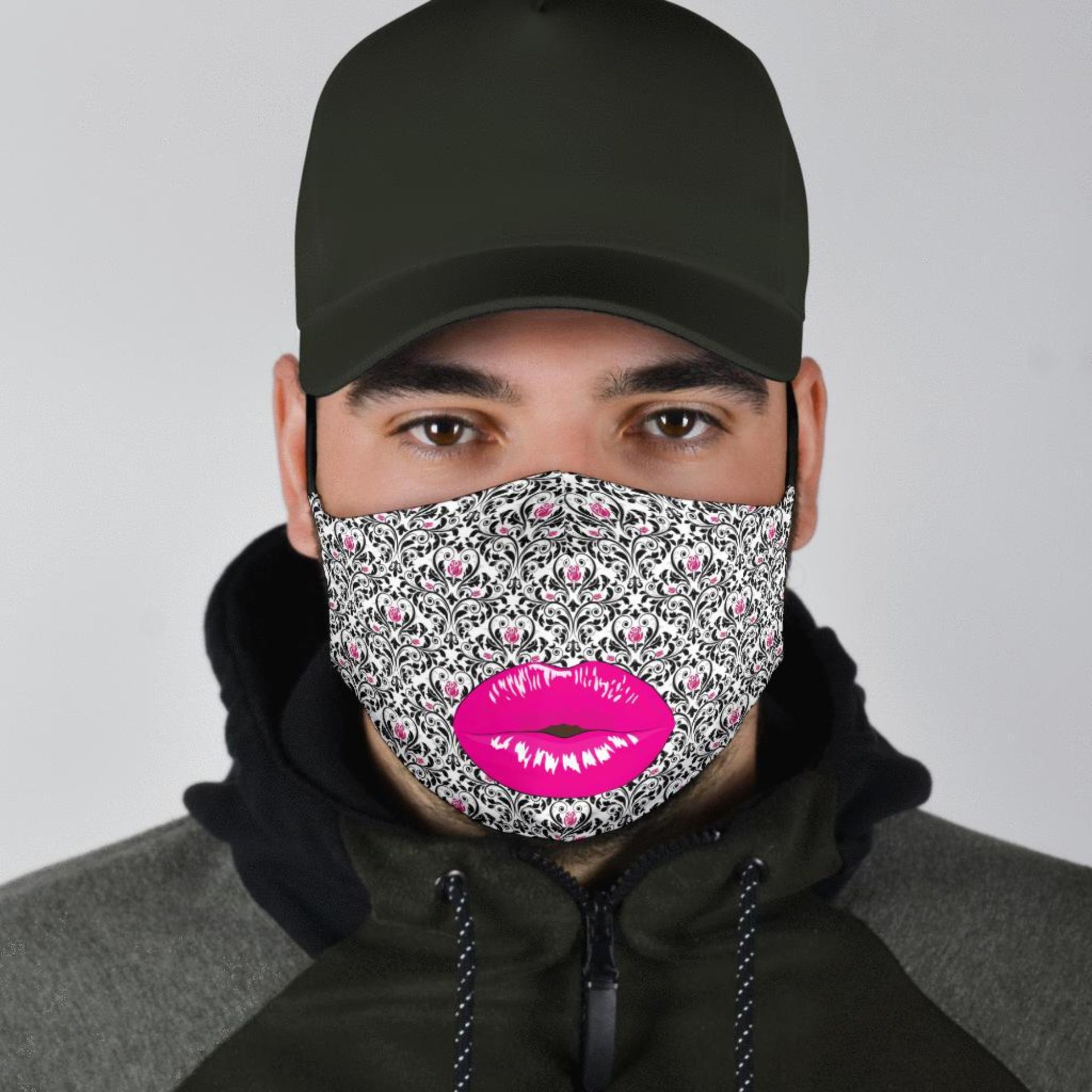 Adult/Child Funny Lips Face Mask With 2 Free Filters Adjustible Straps Washable Reusable 6 