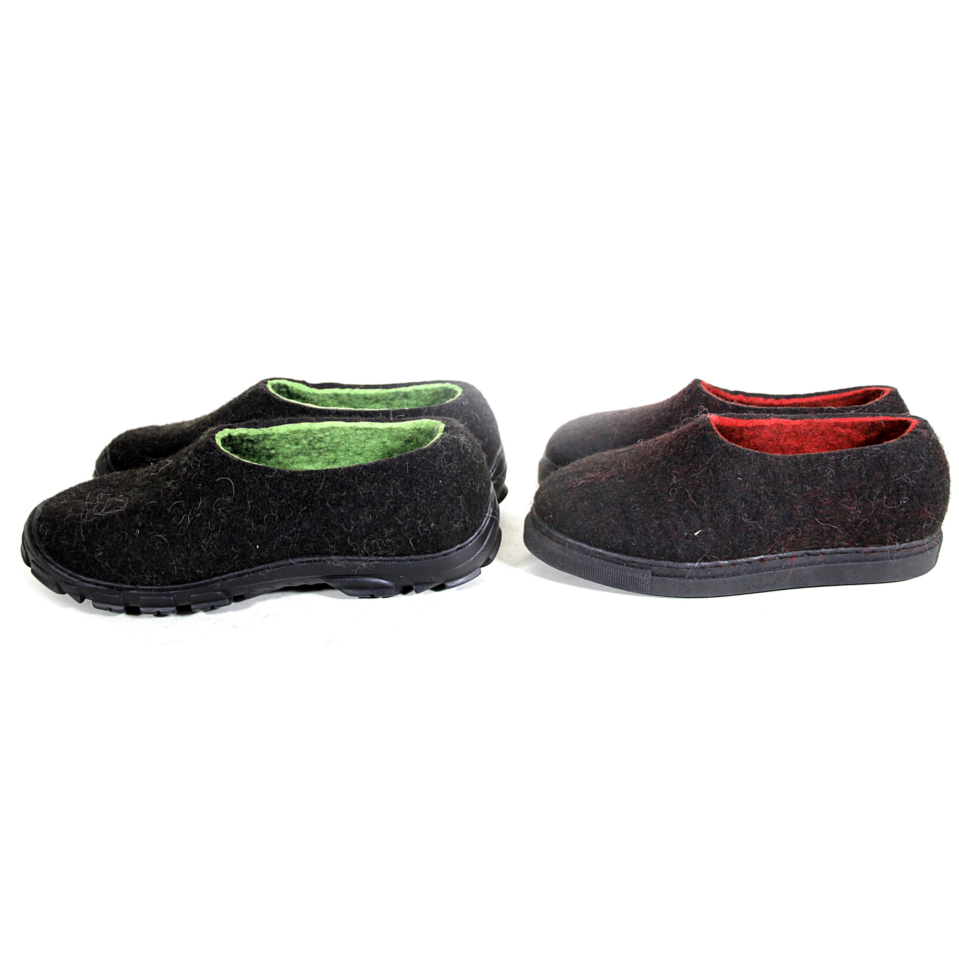 Mens Felt Slippers Shoes Black Spring 4 