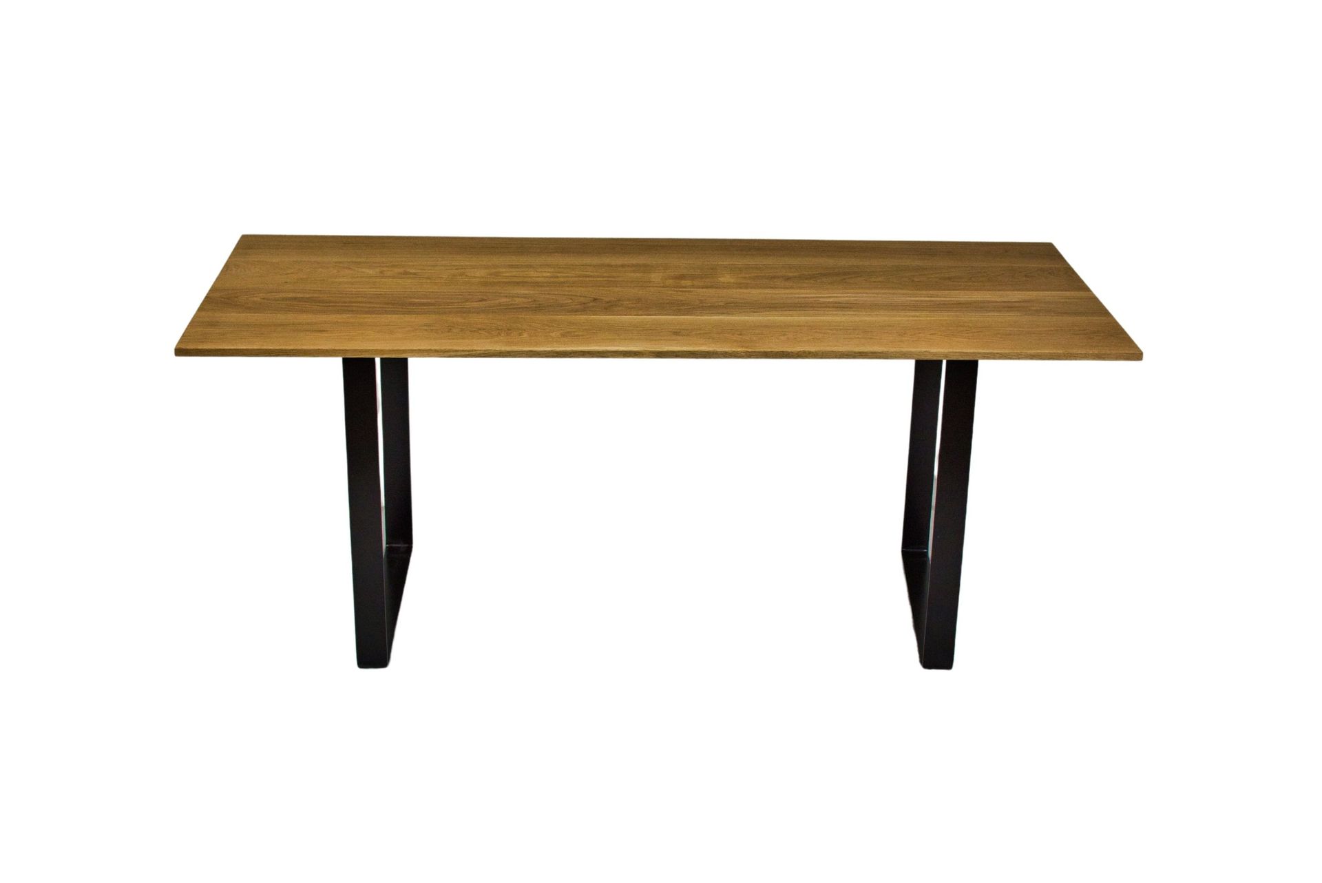 Oak Dining Table, Solid Wood Dining Table, Kitchen Table With Metal Legs, Farmhouse Dining Table 4 