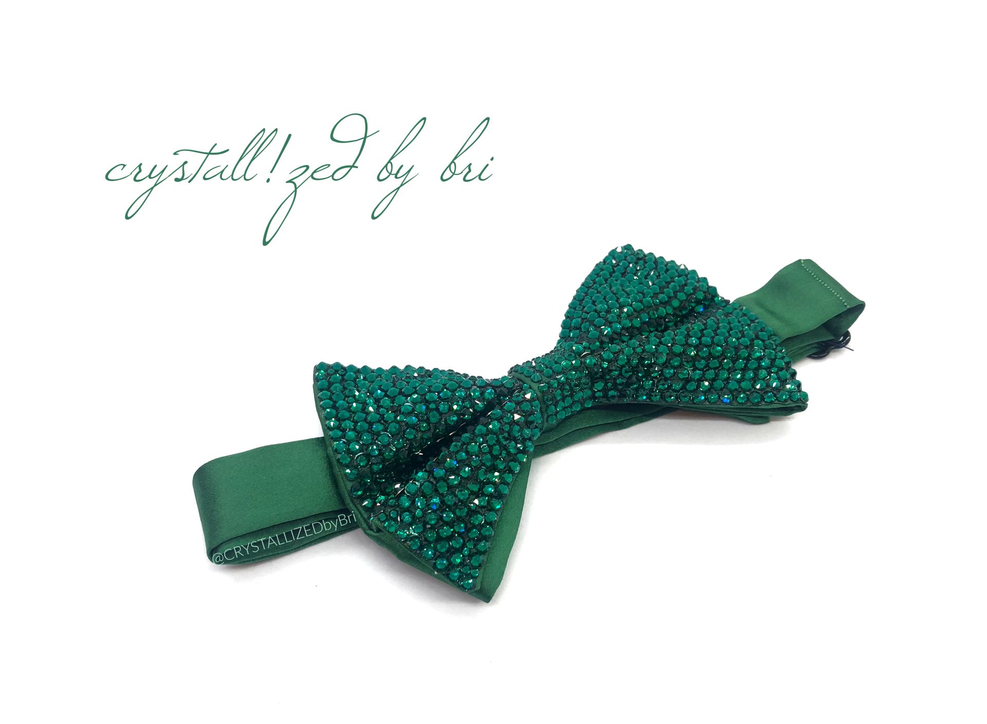Any Color Fully Crystallized Bow Tie Bling Genuine European Crystals Bedazzled 2