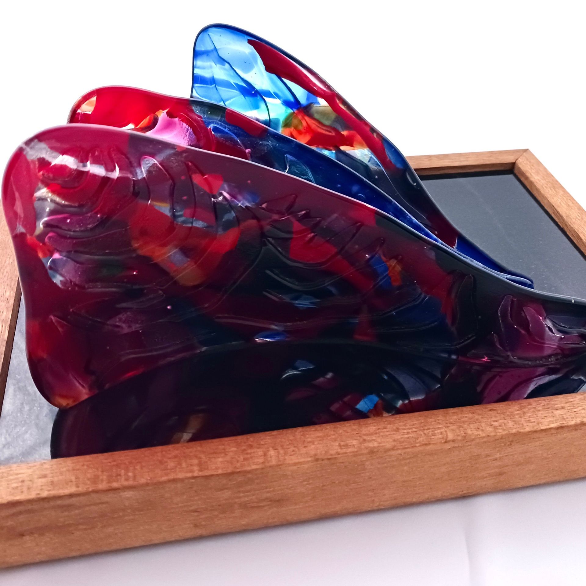 Abstract Fused Glass Sculpture Featuring Handmade Glass - Ebb and Flow 5 