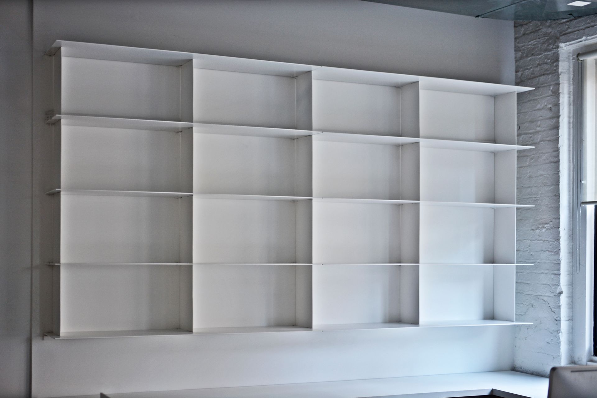 Minimal White Powder-Coated Steel Shelves 4