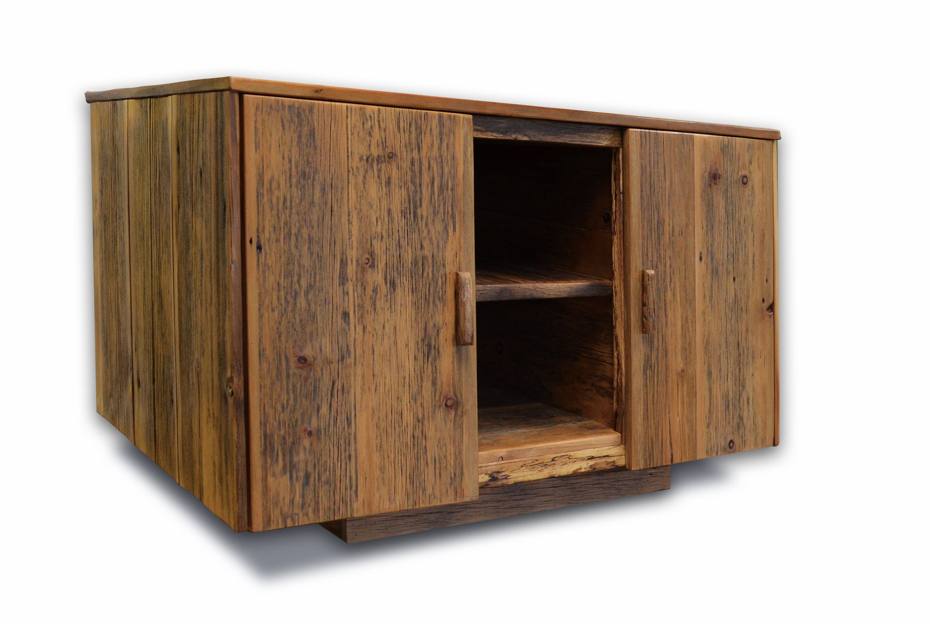 Rustic Reclaimed Wood Media Cabinet 3