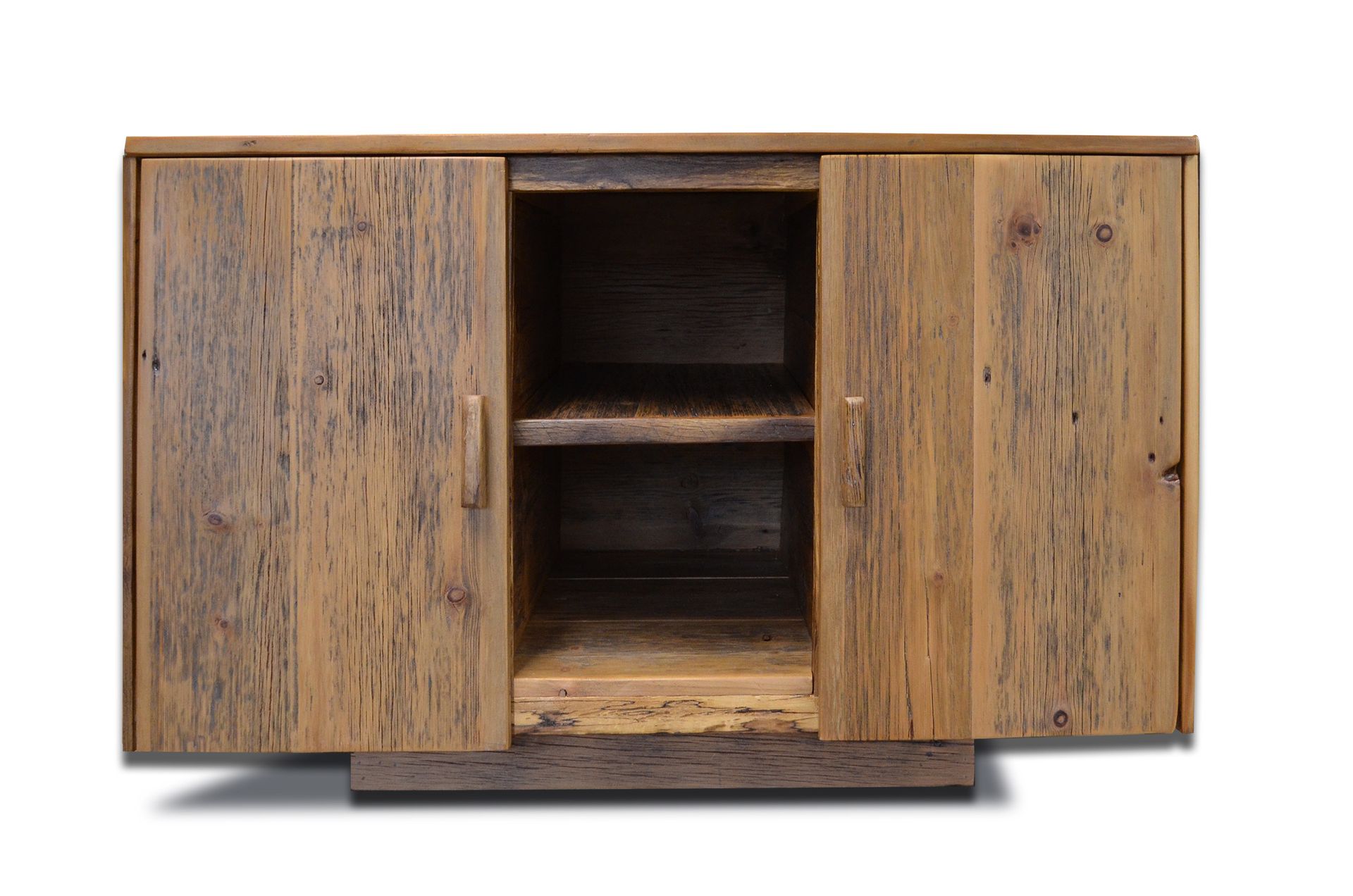 Rustic Reclaimed Wood Media Cabinet 2
