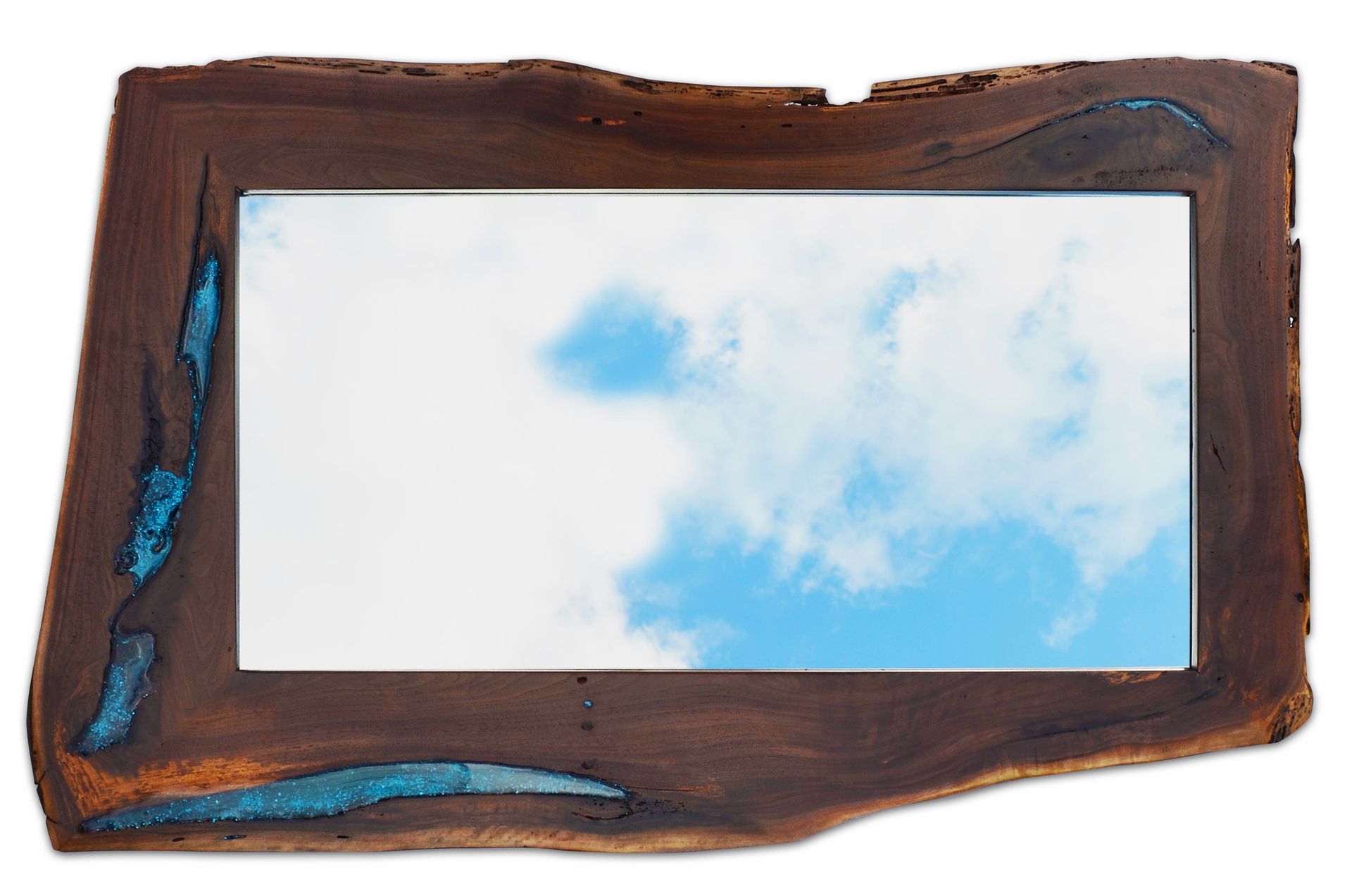 Live Edge Walnut Inlay Mirror 2
