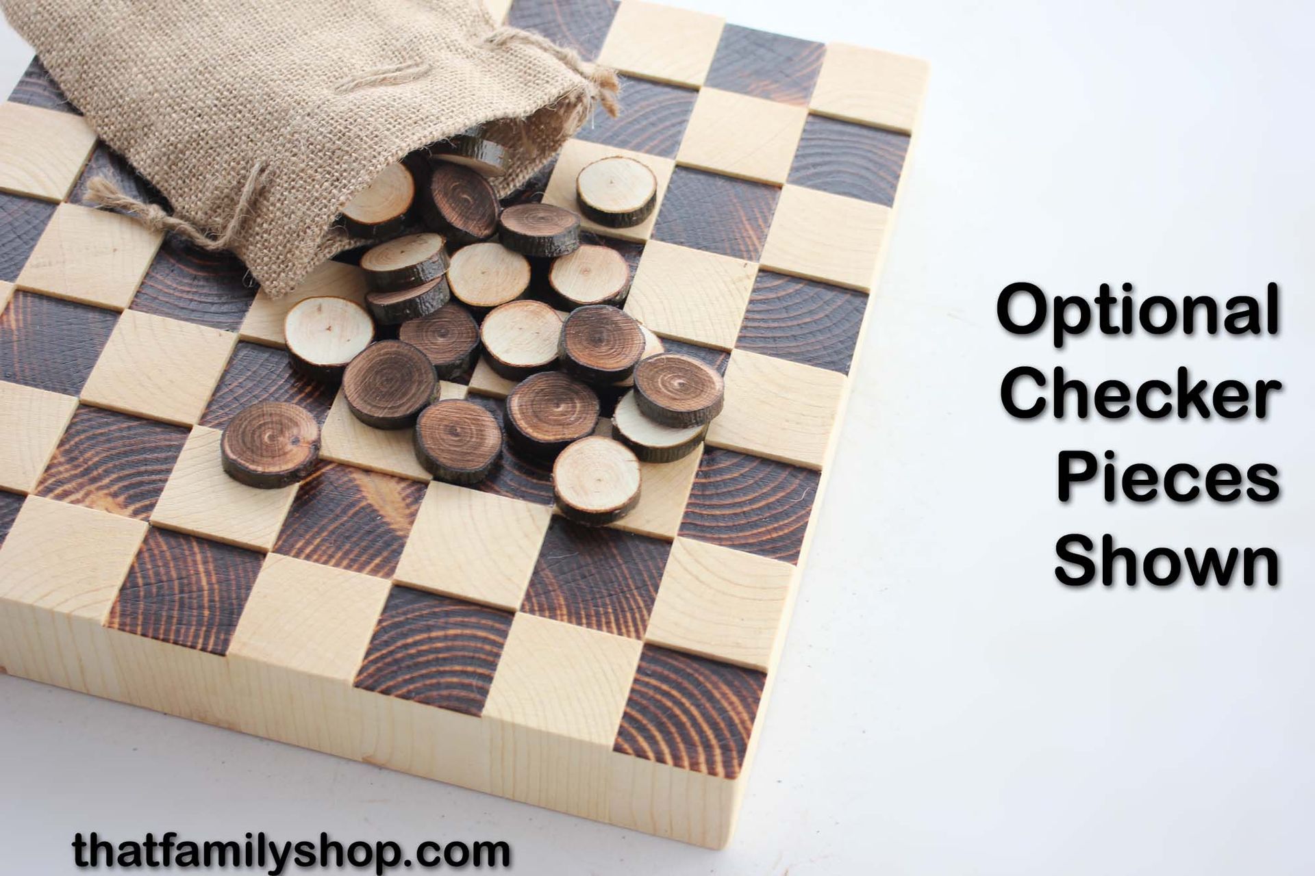 Chess Set With Torched Board And Tree Pieces 5