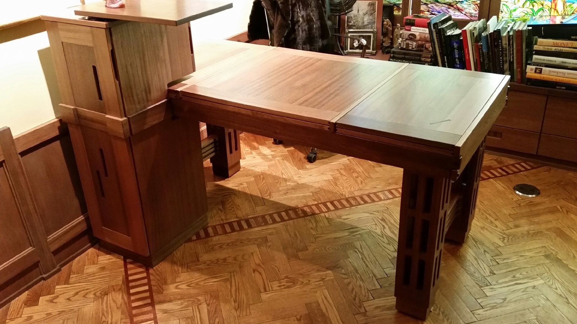 Office Mahogany Desk With Extention 5