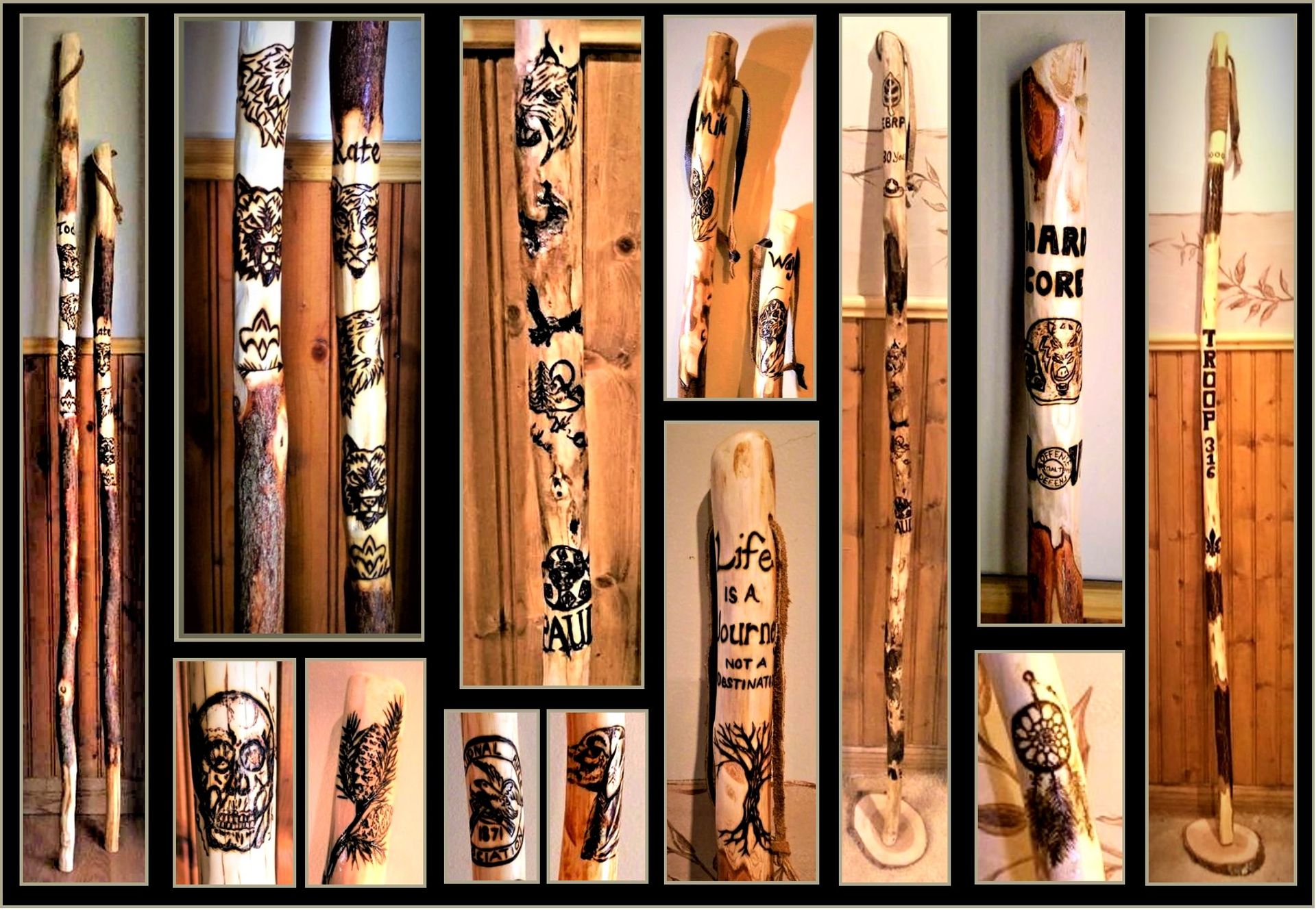 Walking Cane, Wood Cane, Retirement Gift - Wood Anniversary Gift 8
