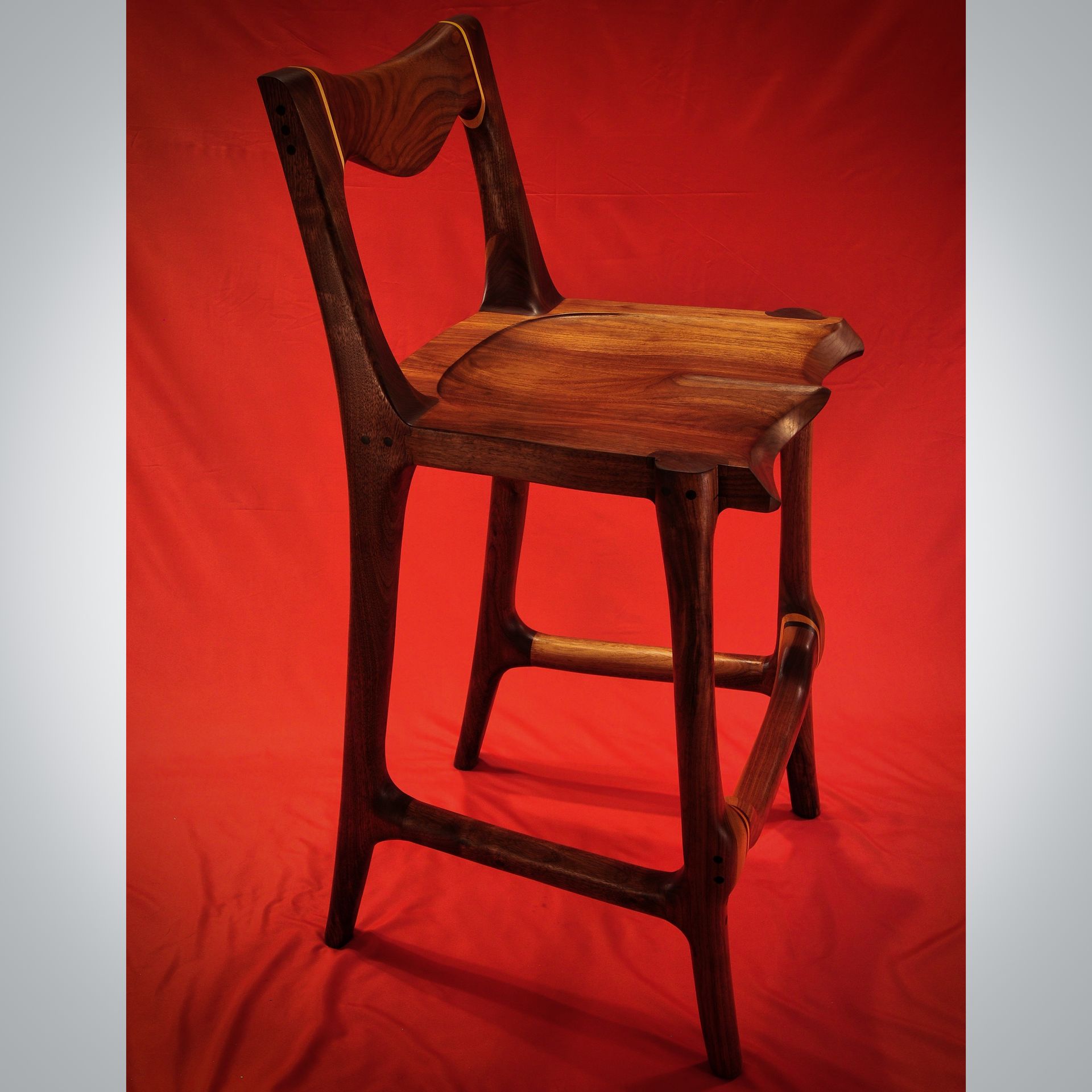 Maloof Armless Barstool