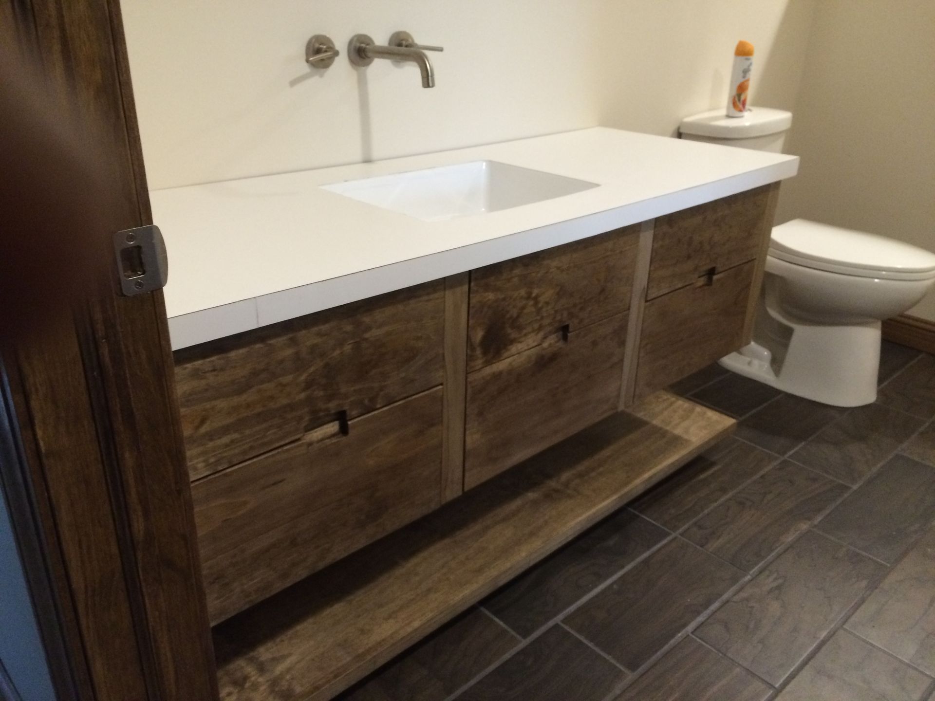 Floating Vanity Clear Pine