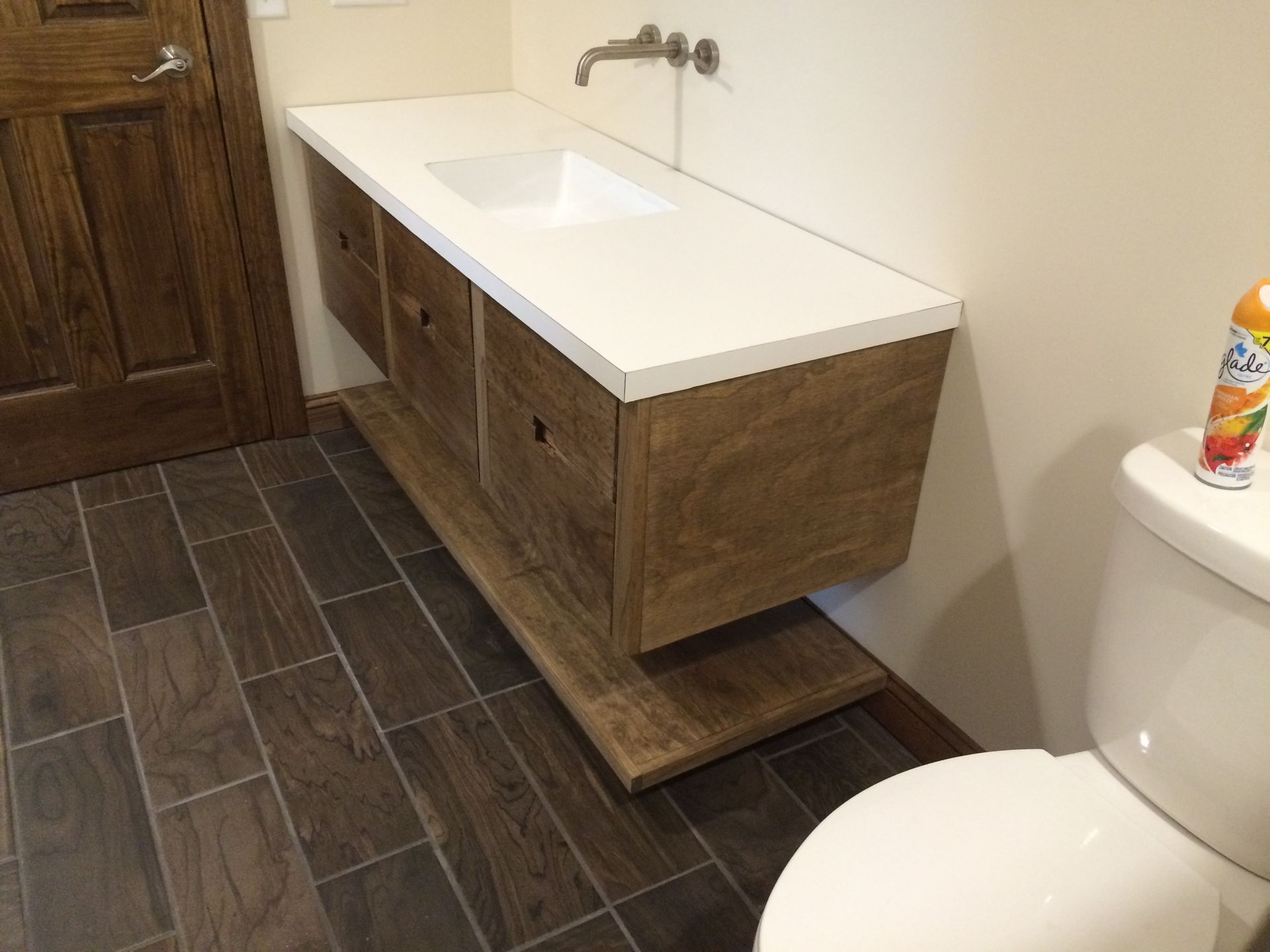 Floating Vanity Clear Pine 3