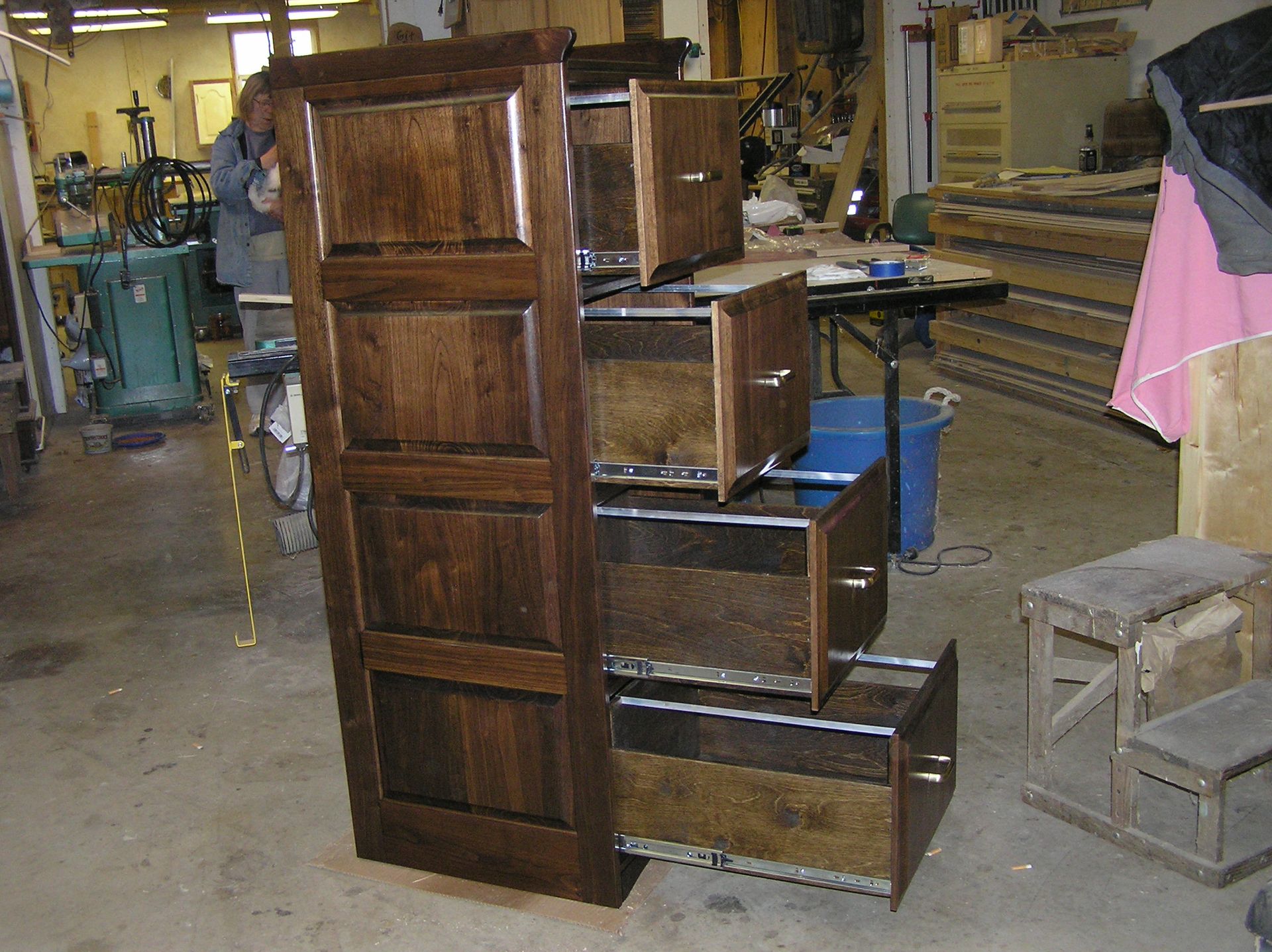 Black Walnut File Cabinet
