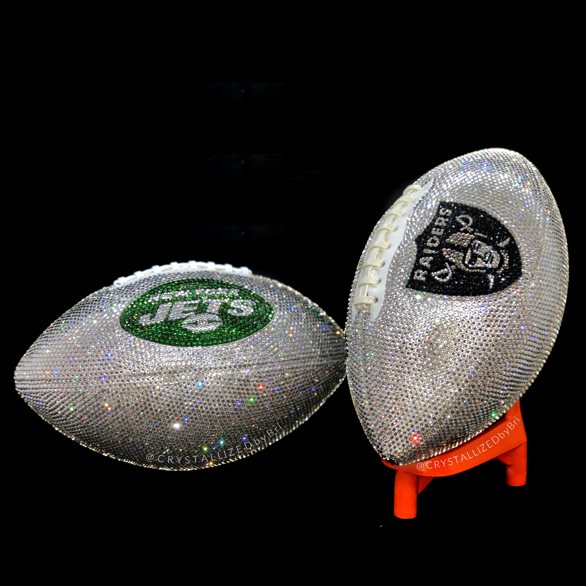Any Team Crystallized Football Full Game Size Nfl Bling Genuine European Crystals Bedazzled