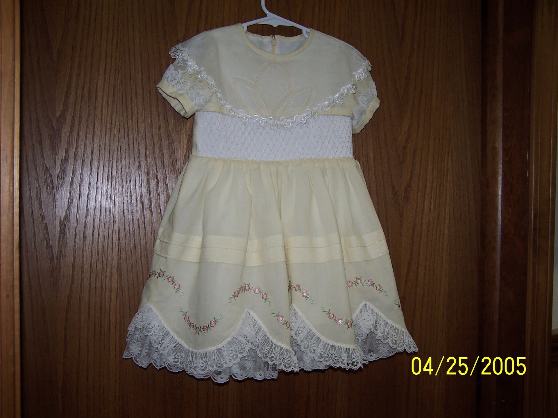 Hand Smocked Easter Or Party Dress 3 