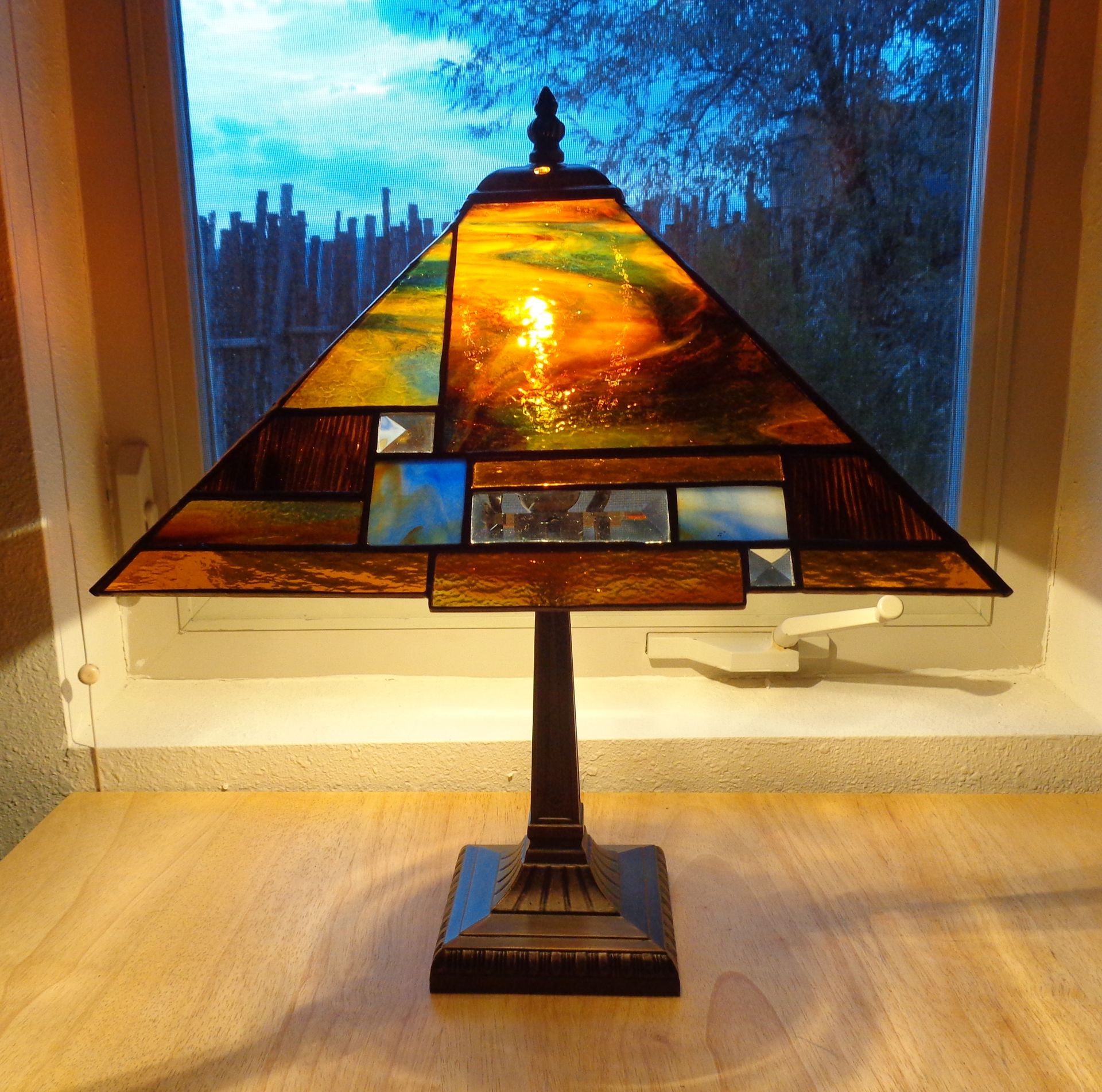 Prairie Style Stained Glass Lamp 2 