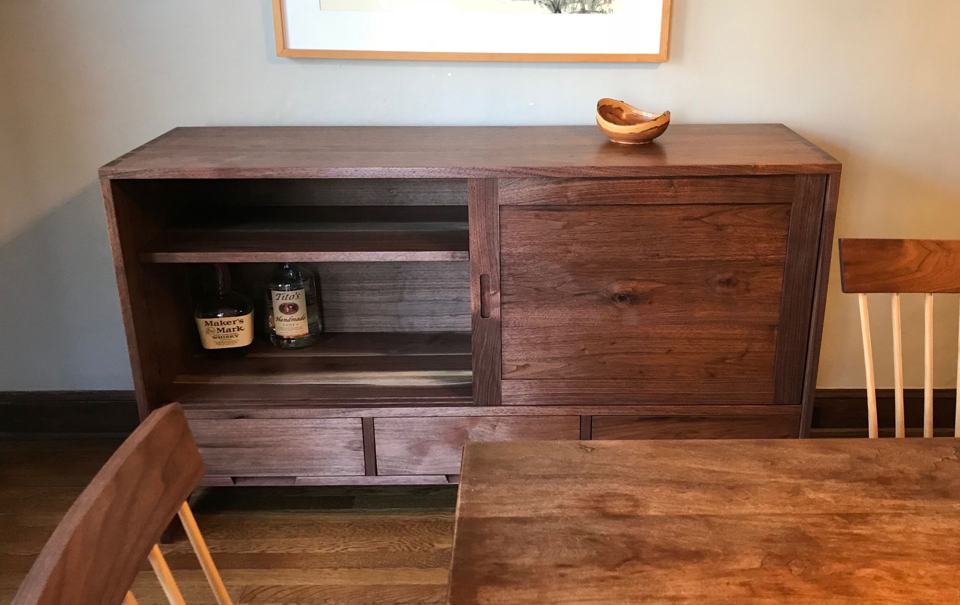 Shaker Sideboard In Walnut And Ash. 3