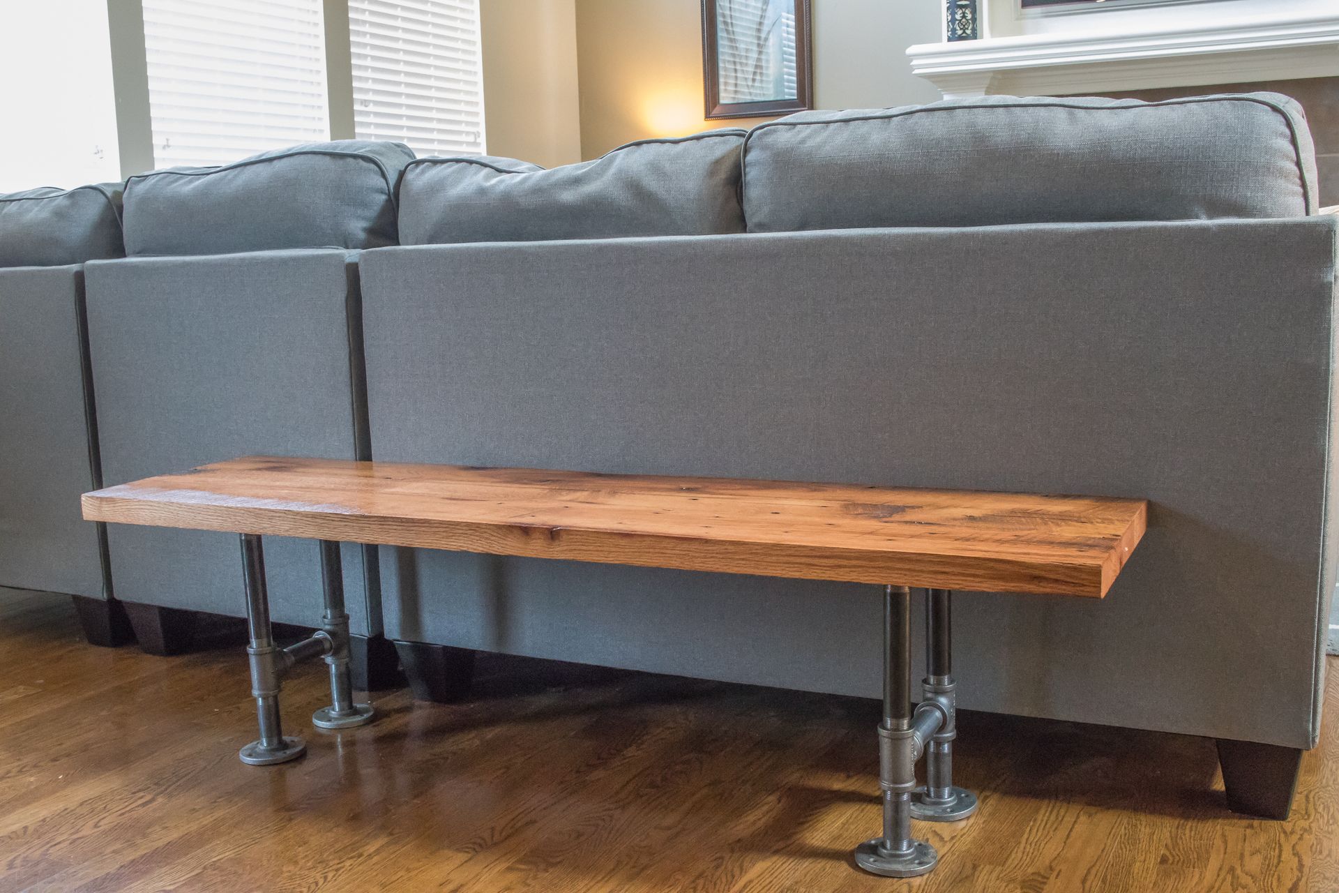 Red Oak Bench | Industrial Bench | Barn Wood Bench
