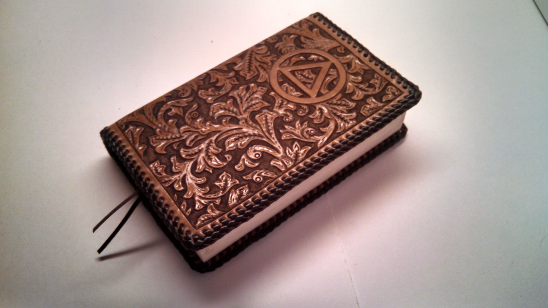 Leather Alcoholics Anonymous Big Book Cover With Serenity Prayer